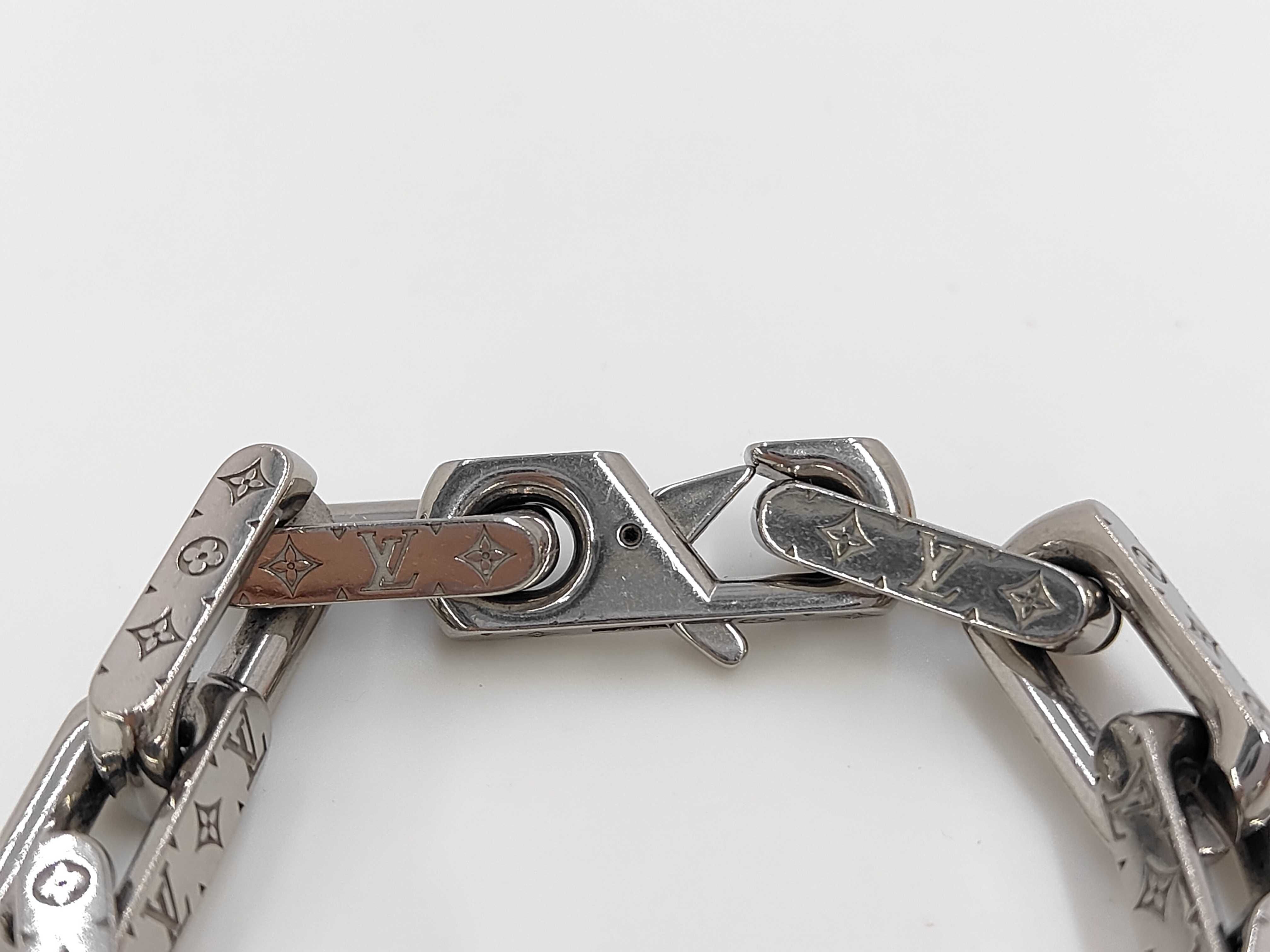Monogram Chain Silver Bracelet Bracelet/Bangle — view 2