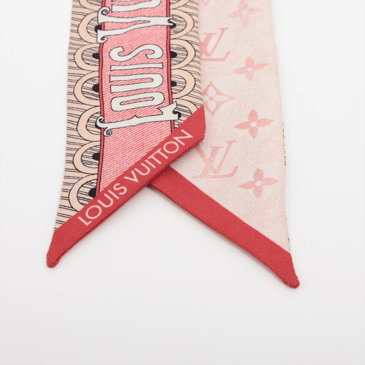Bandeau BB Malmelveilleuses Scarf RT2284, Silk, Pink. Shows signs of wear, including — view 2