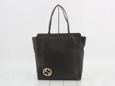 Interlocking G Leather Tote Bag