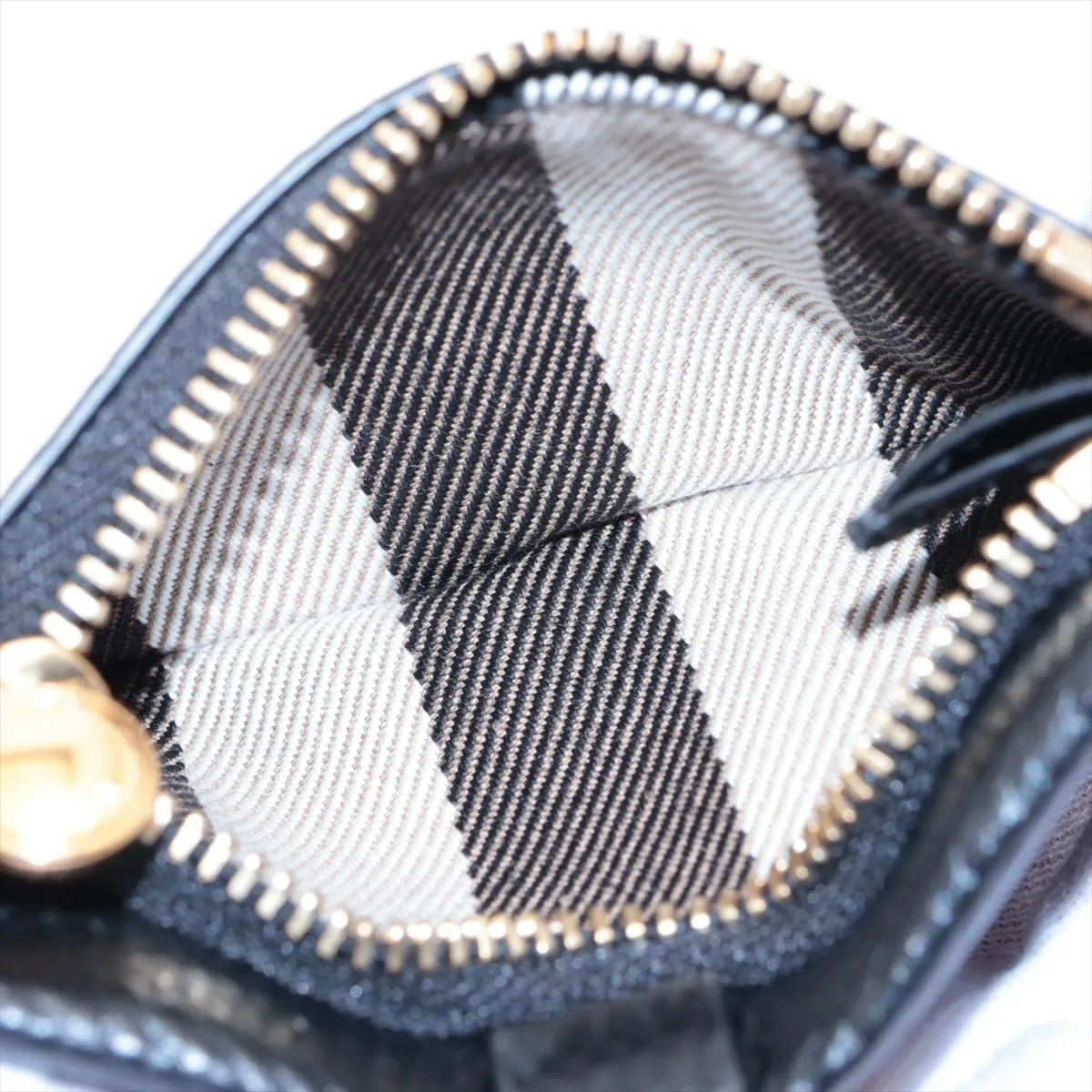 Leather Compact Wallet, Black — view 10