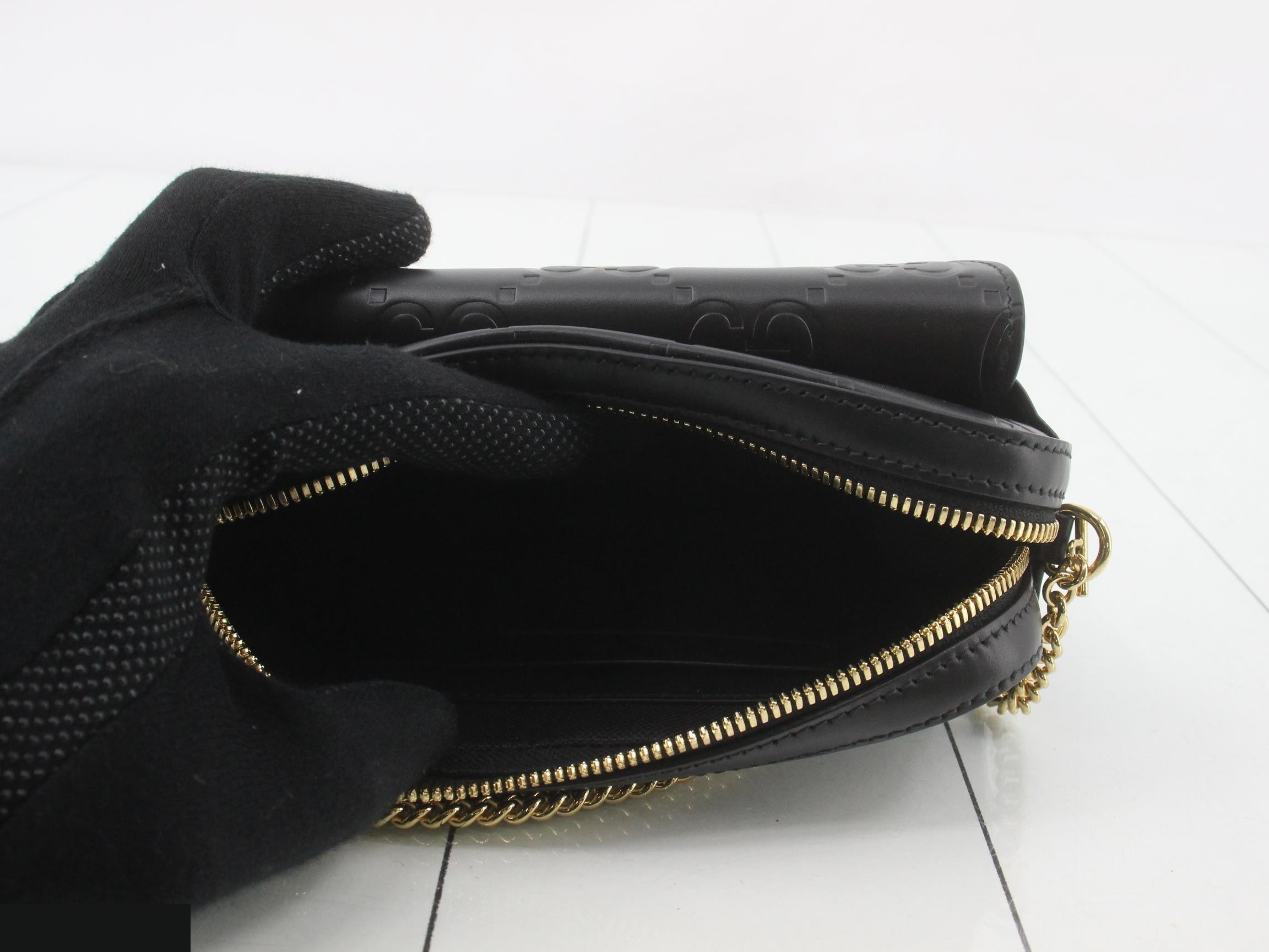 GG Super Mini Leather Chain Shoulder Bag — view 4