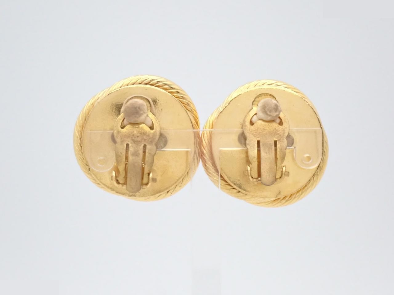 Pearl earrings, gold, with tag and box, size 29 — view 2
