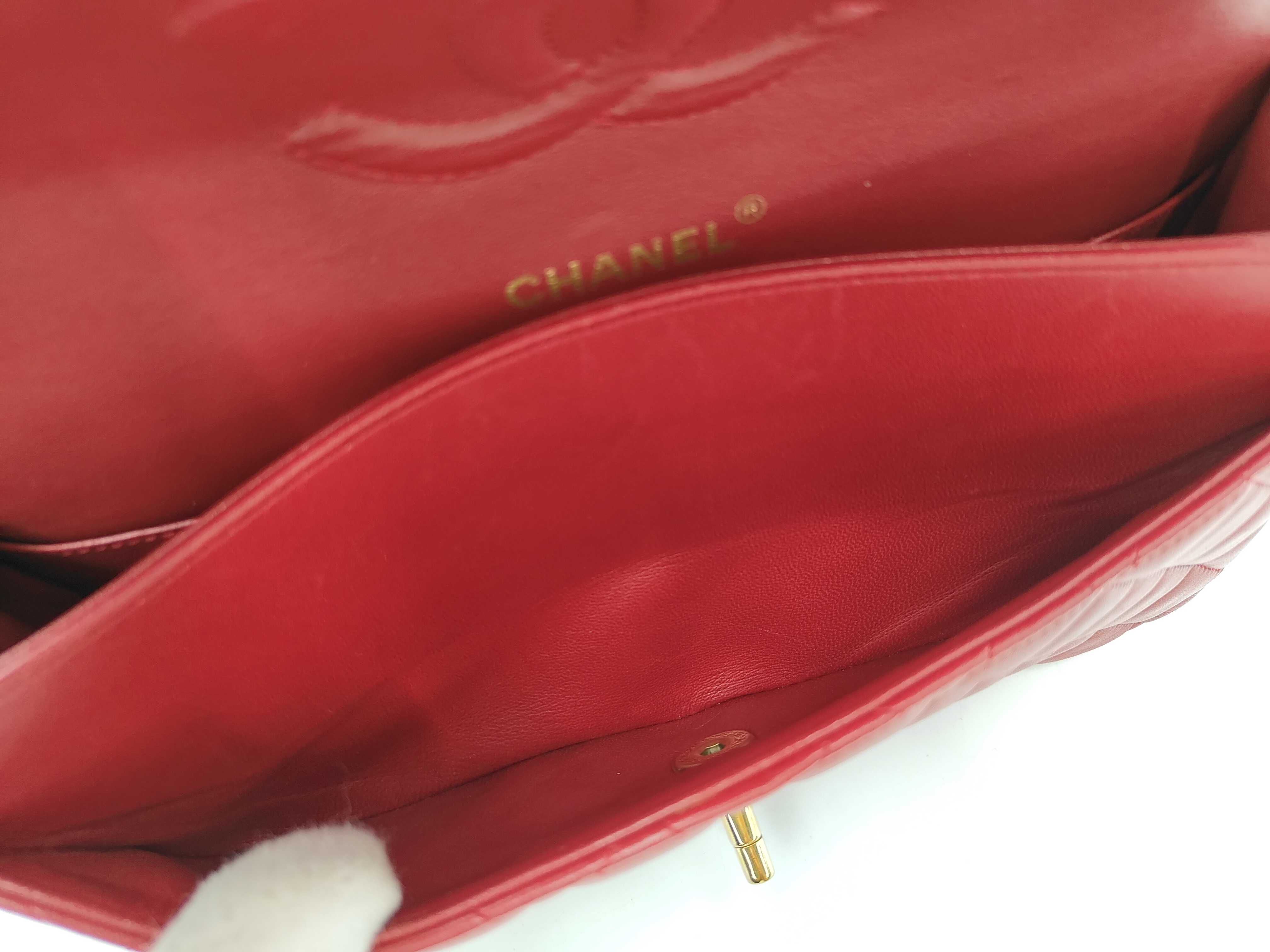 Matelassé Double Flap Red Shoulder Bag — view 15