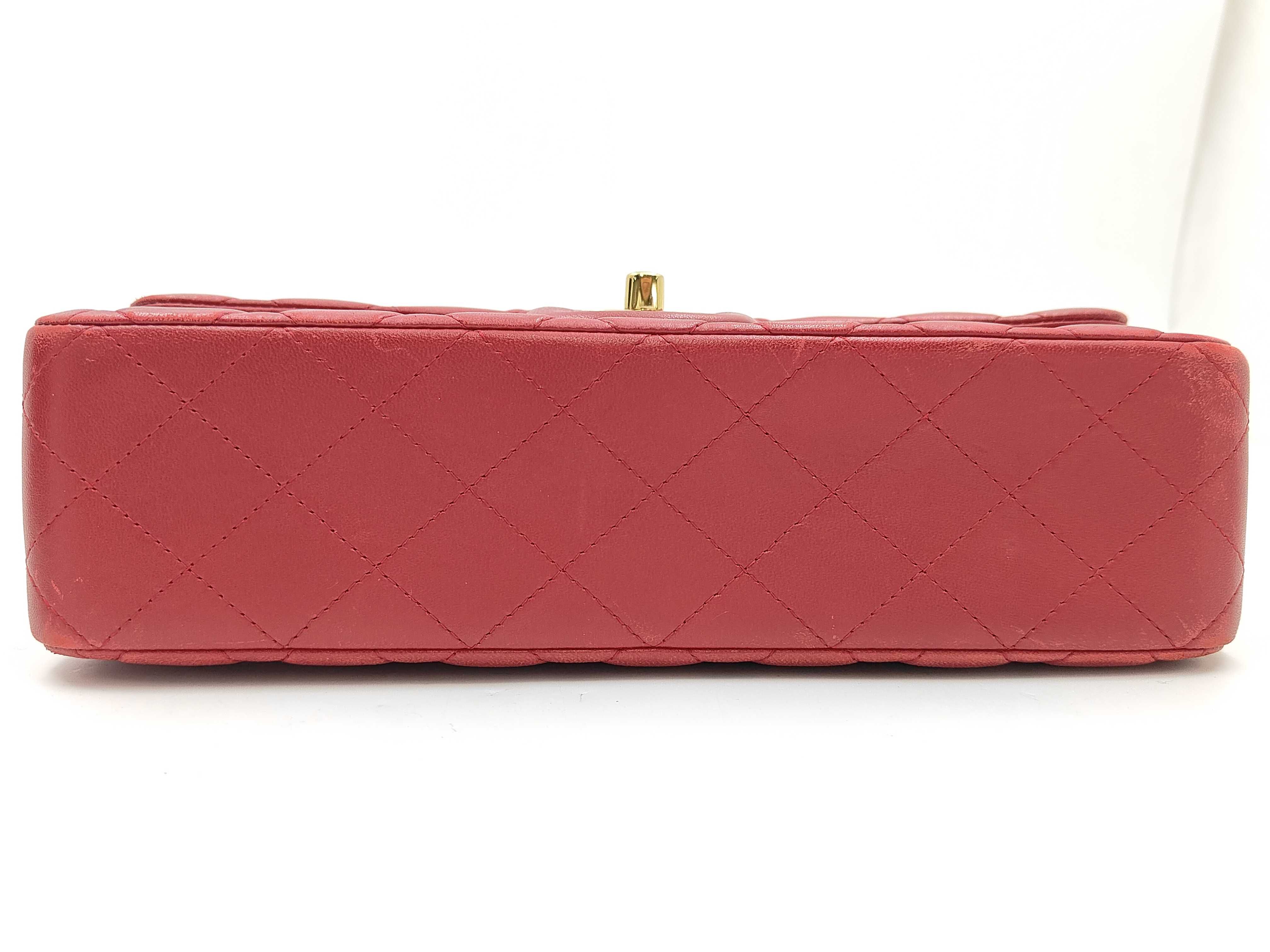 Matelassé Double Flap Red Shoulder Bag — view 5