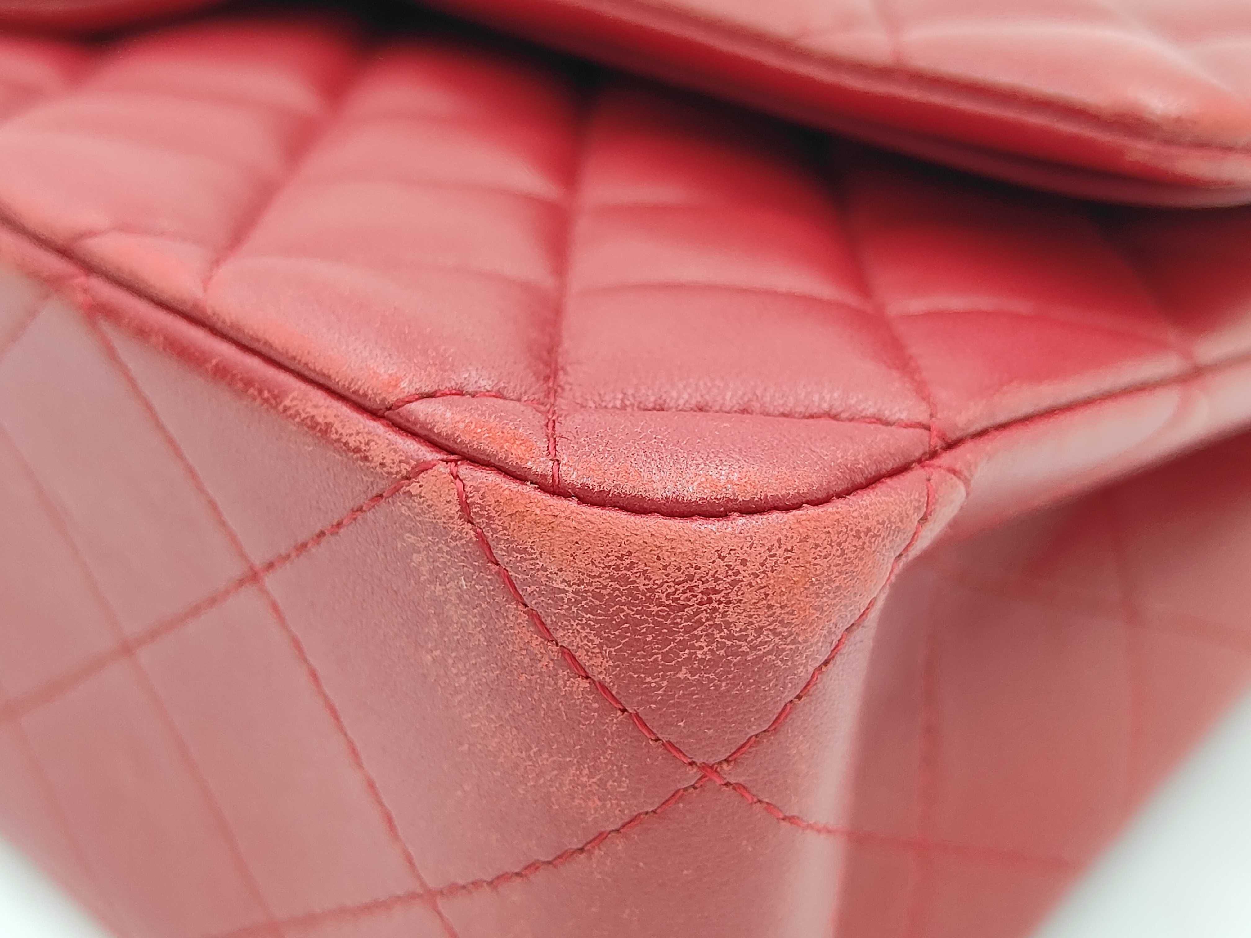 Matelassé Double Flap Red Shoulder Bag — view 6