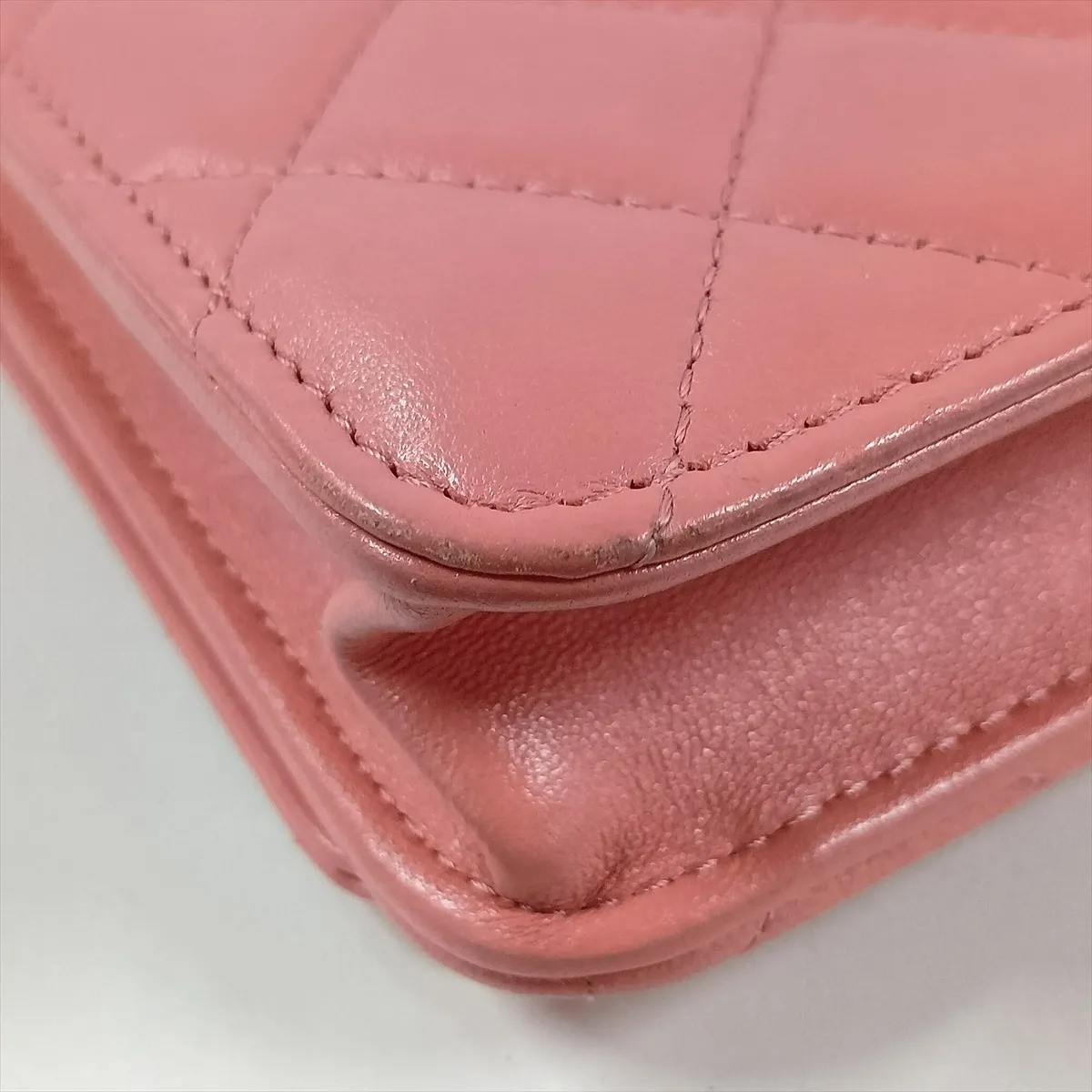 Matelassé Lambskin 2-Way Shoulder Bag, Top Handle, Pink, Gold Hardware, KG8GLEXK, Random Plate — view 14