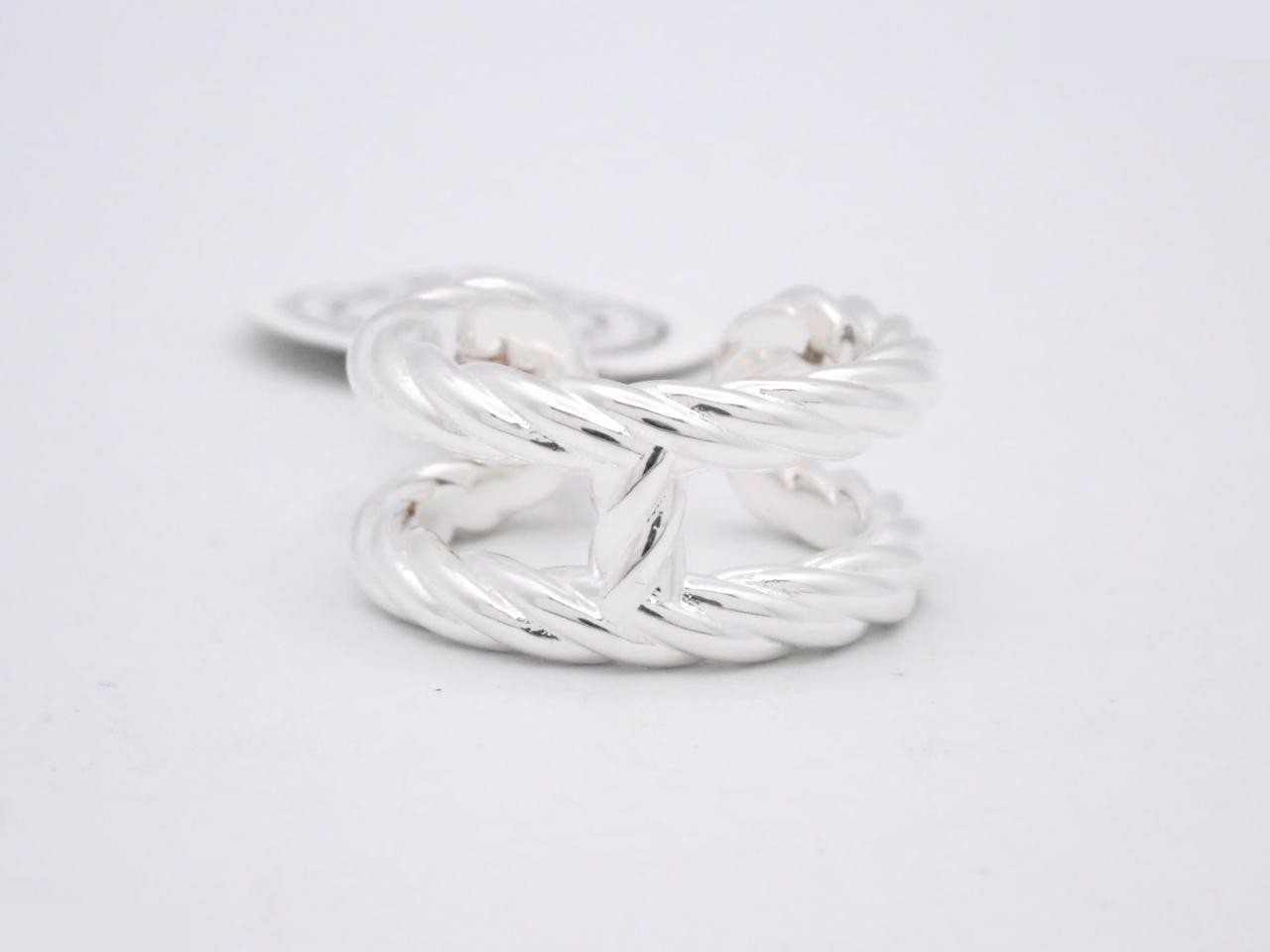 Area 2 Twist Ring, Size 58 (stamped), Unused, 925 Sterling Silver / Approx. 12.4g