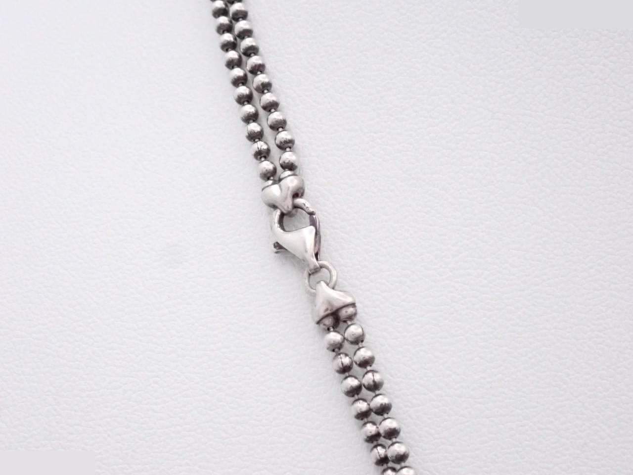 SV925 plate necklace with ball chain, 23.4g — view 2
