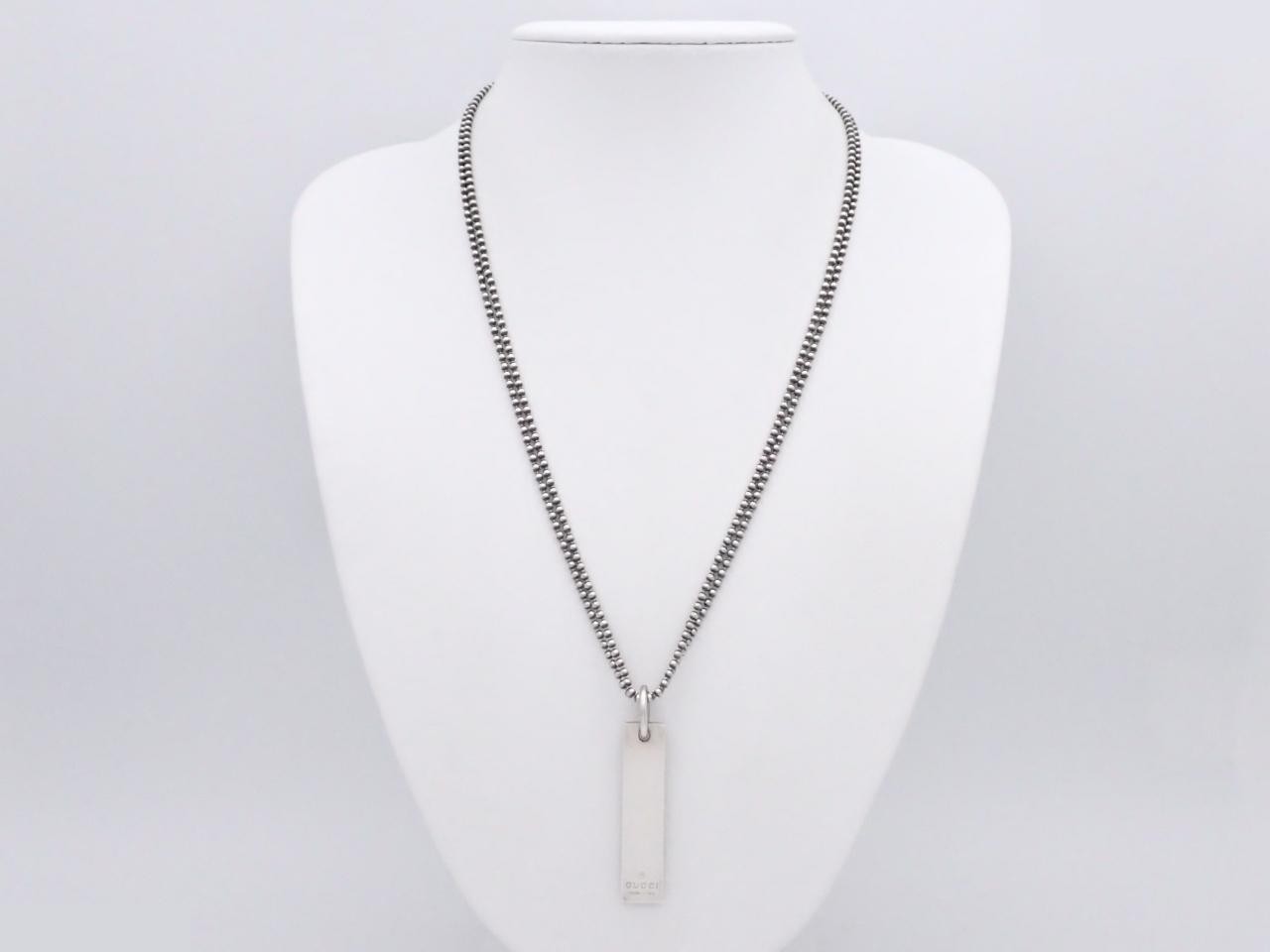 SV925 plate necklace with ball chain, 23.4g — view 3