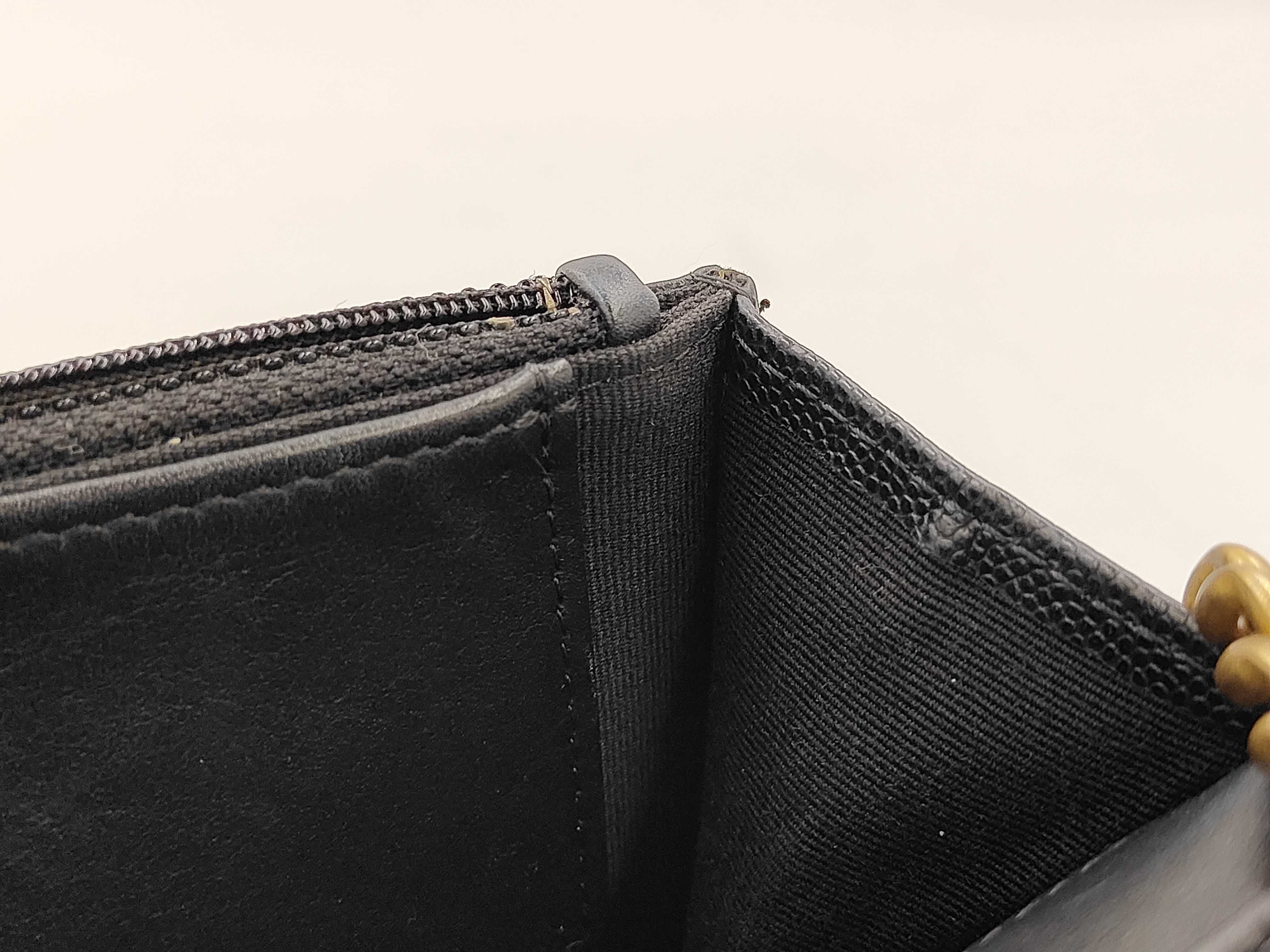 Boy Chanel Caviar Skin Black Chain Shoulder Bag — view 13