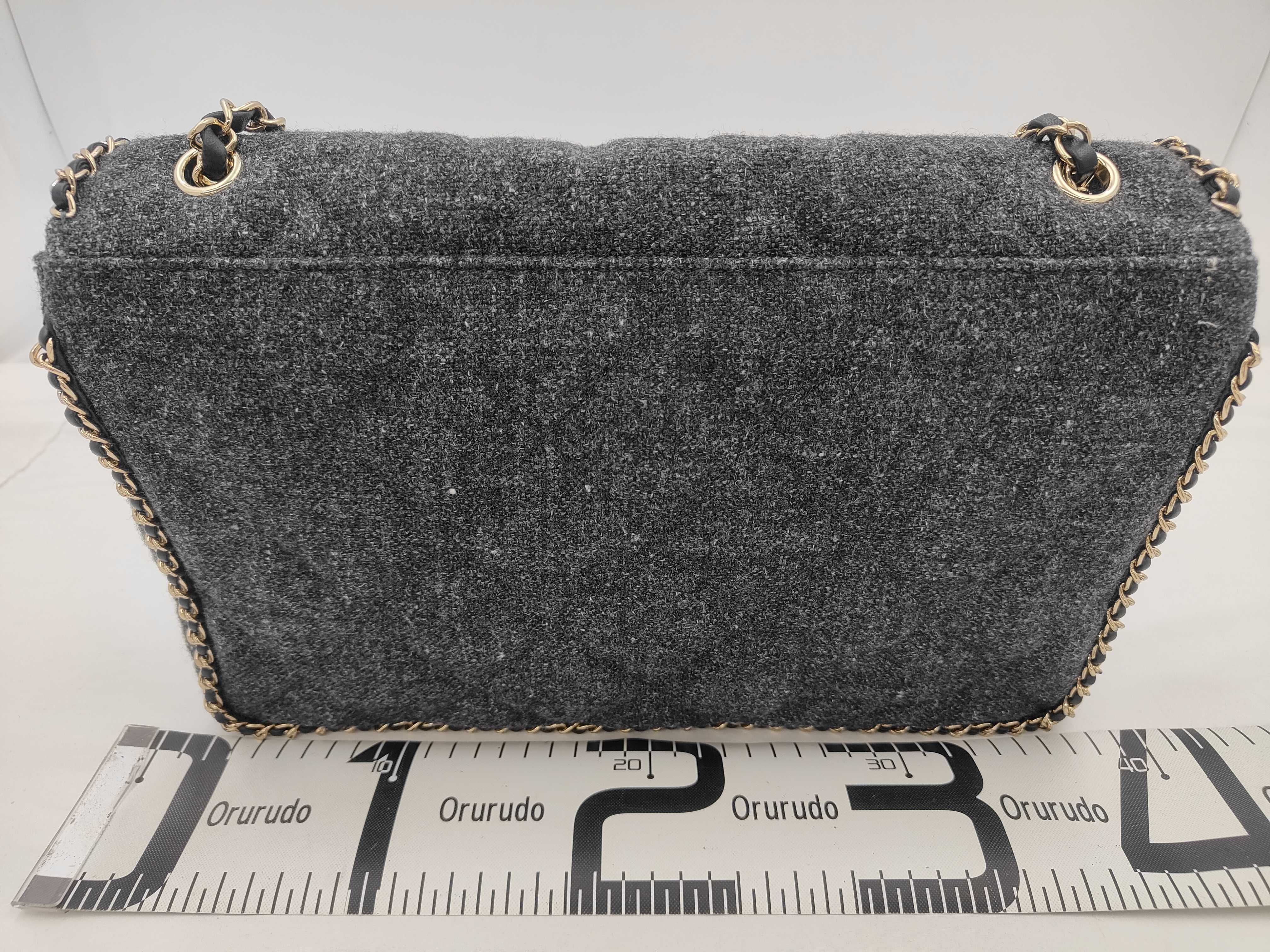 Matelassé Tweed Chain Around Shoulder Bag (Serial Number 28) — view 2