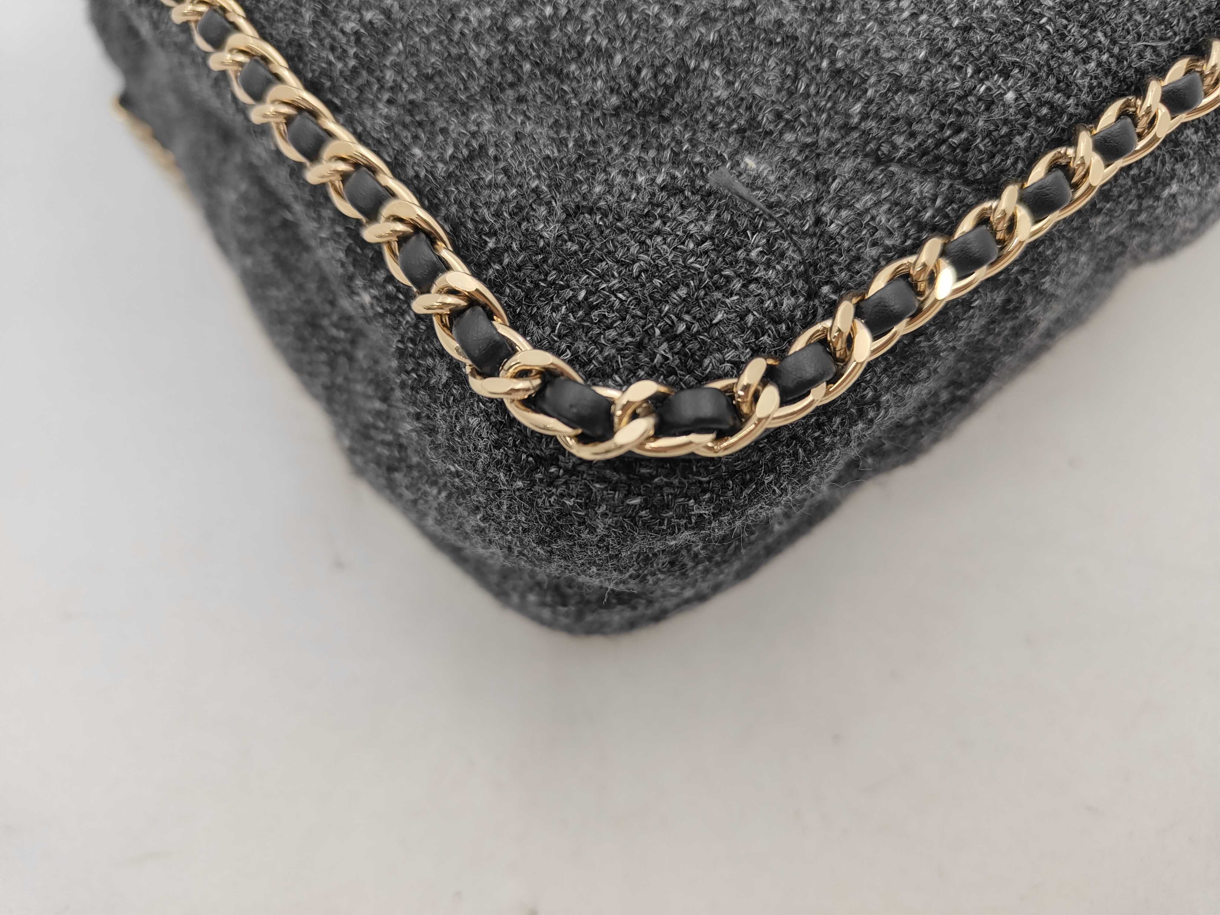 Matelassé Tweed Chain Around Shoulder Bag (Serial Number 28) — view 6