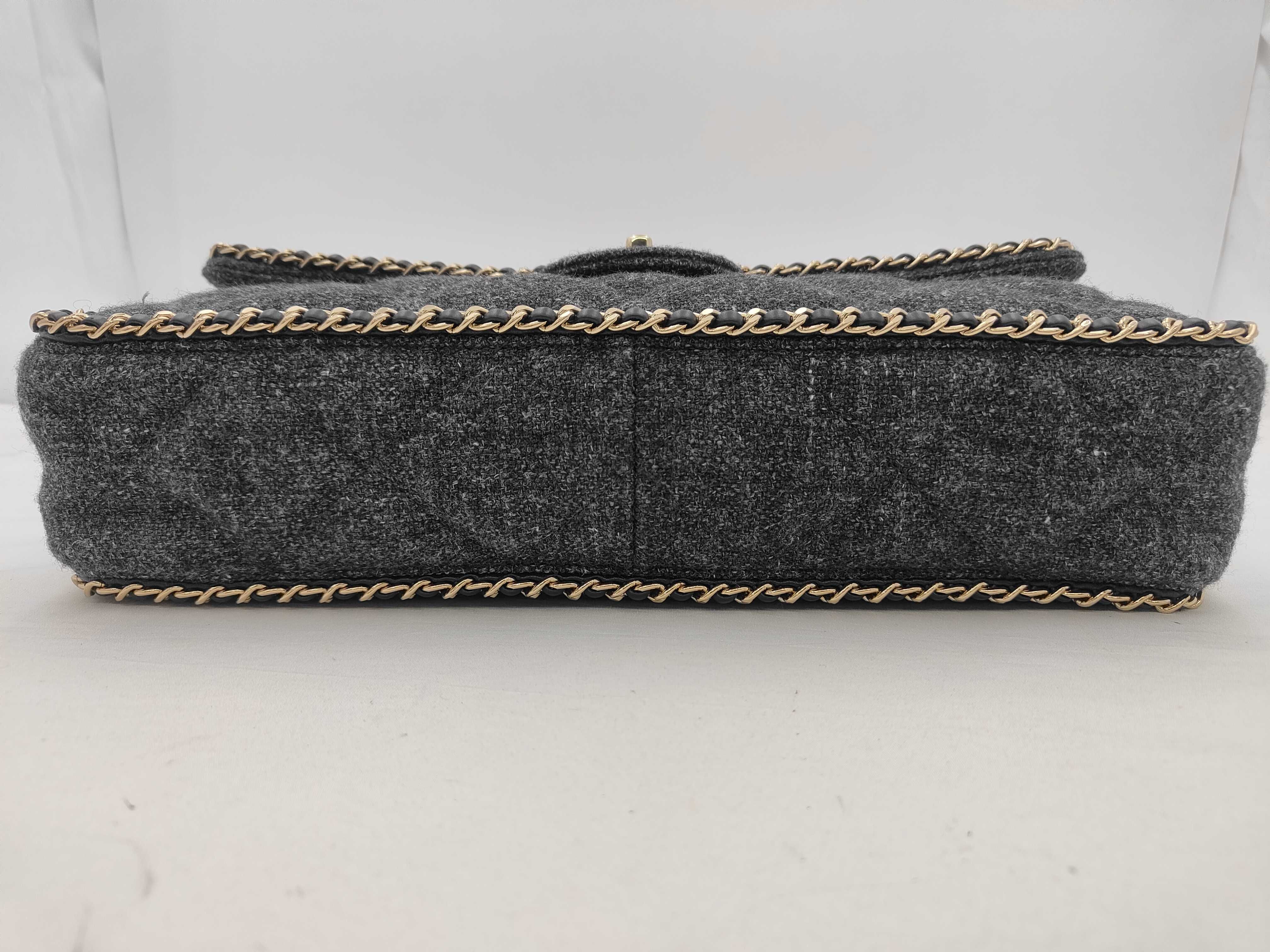 Matelassé Tweed Chain Around Shoulder Bag (Serial Number 28) — view 7