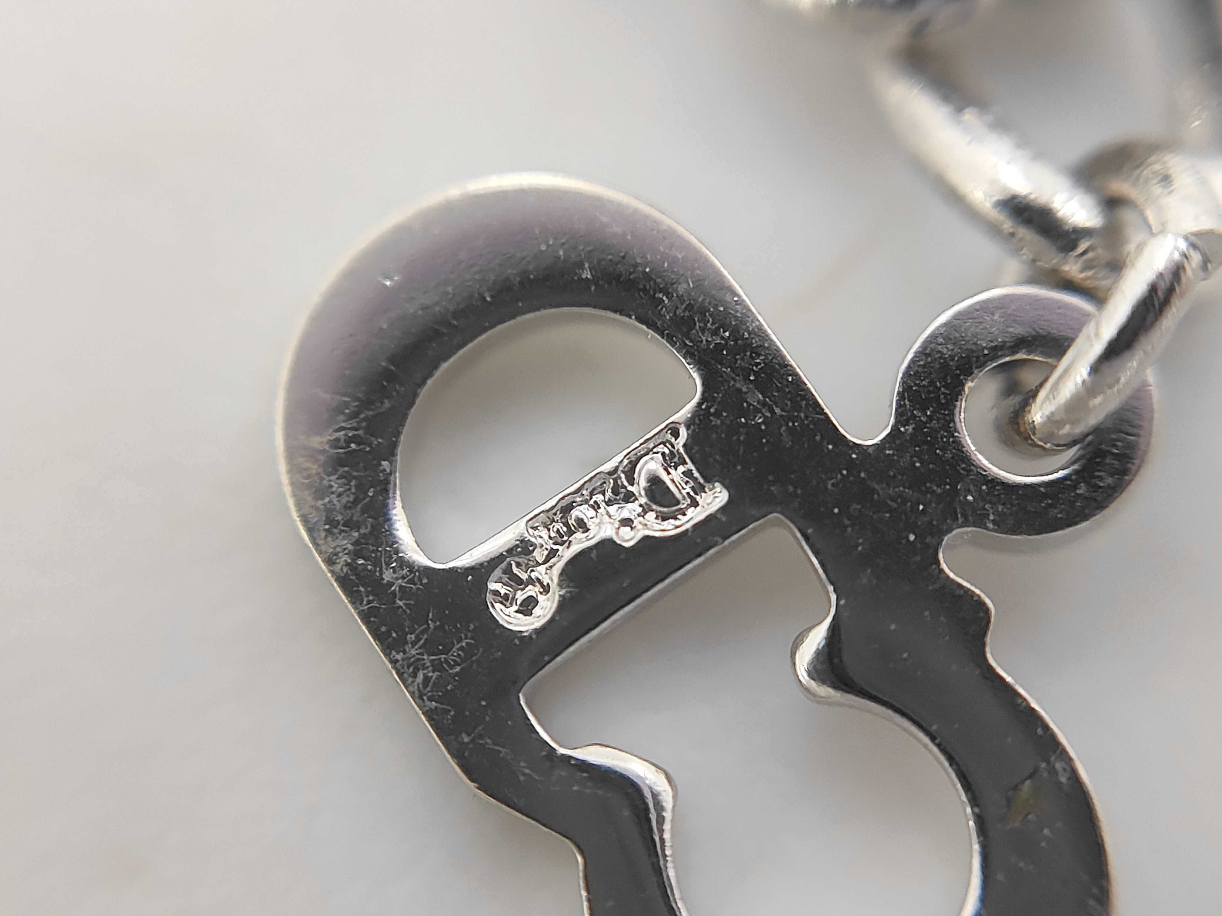 logo silver necklace — view 4