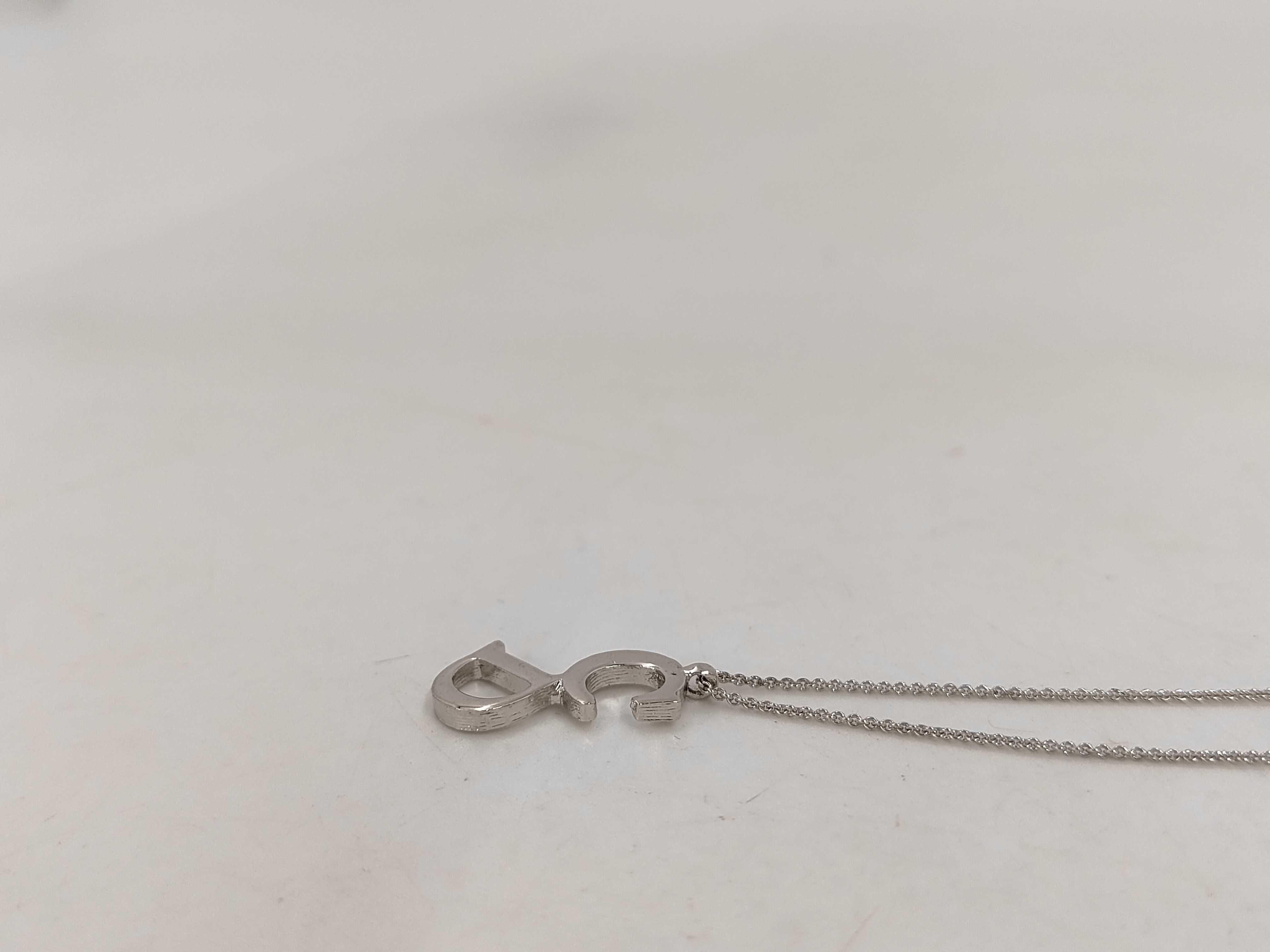 logo silver necklace — view 5