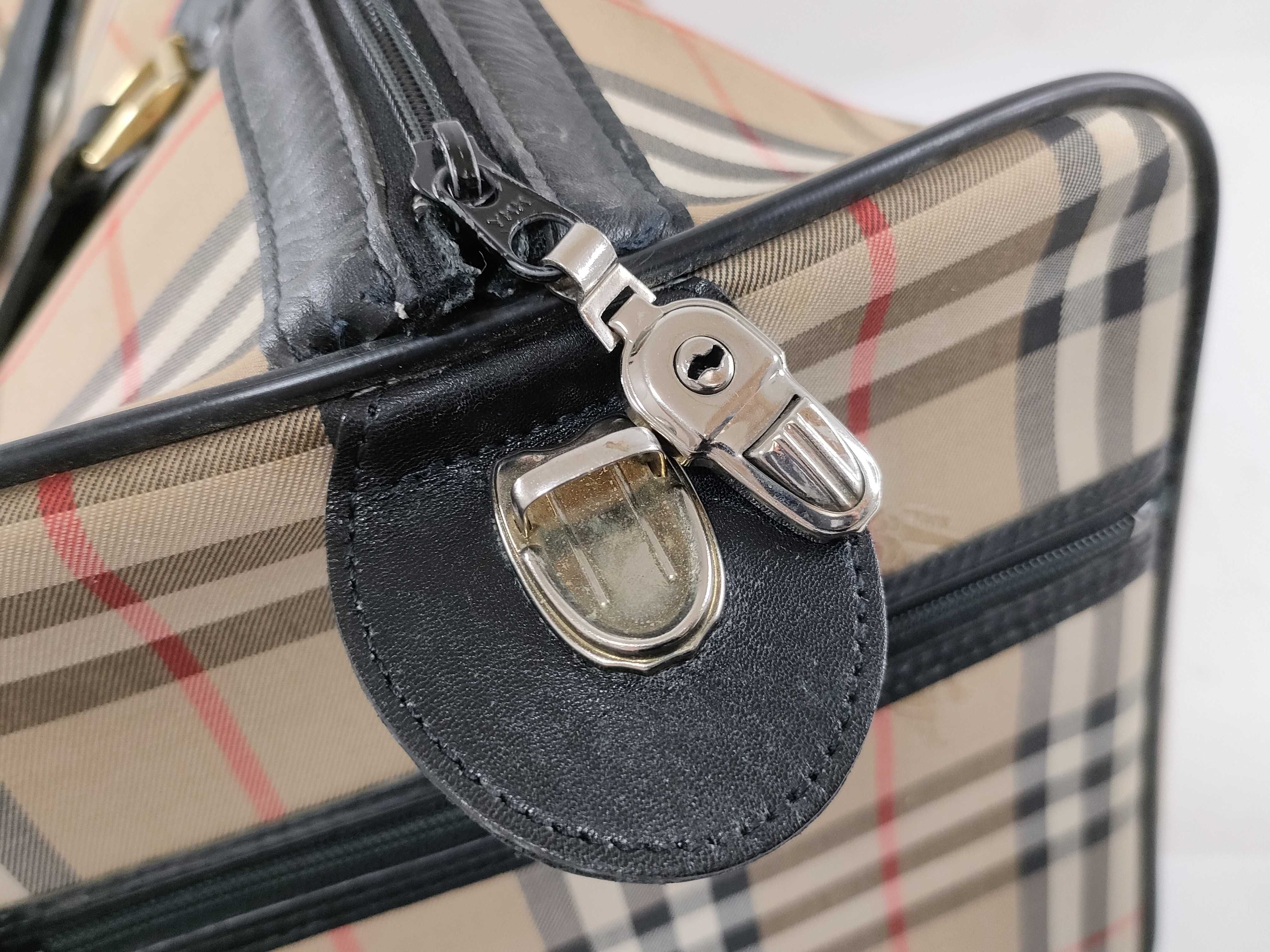 BURBERRYs Boston Bag Nova Check with Lock — view 3