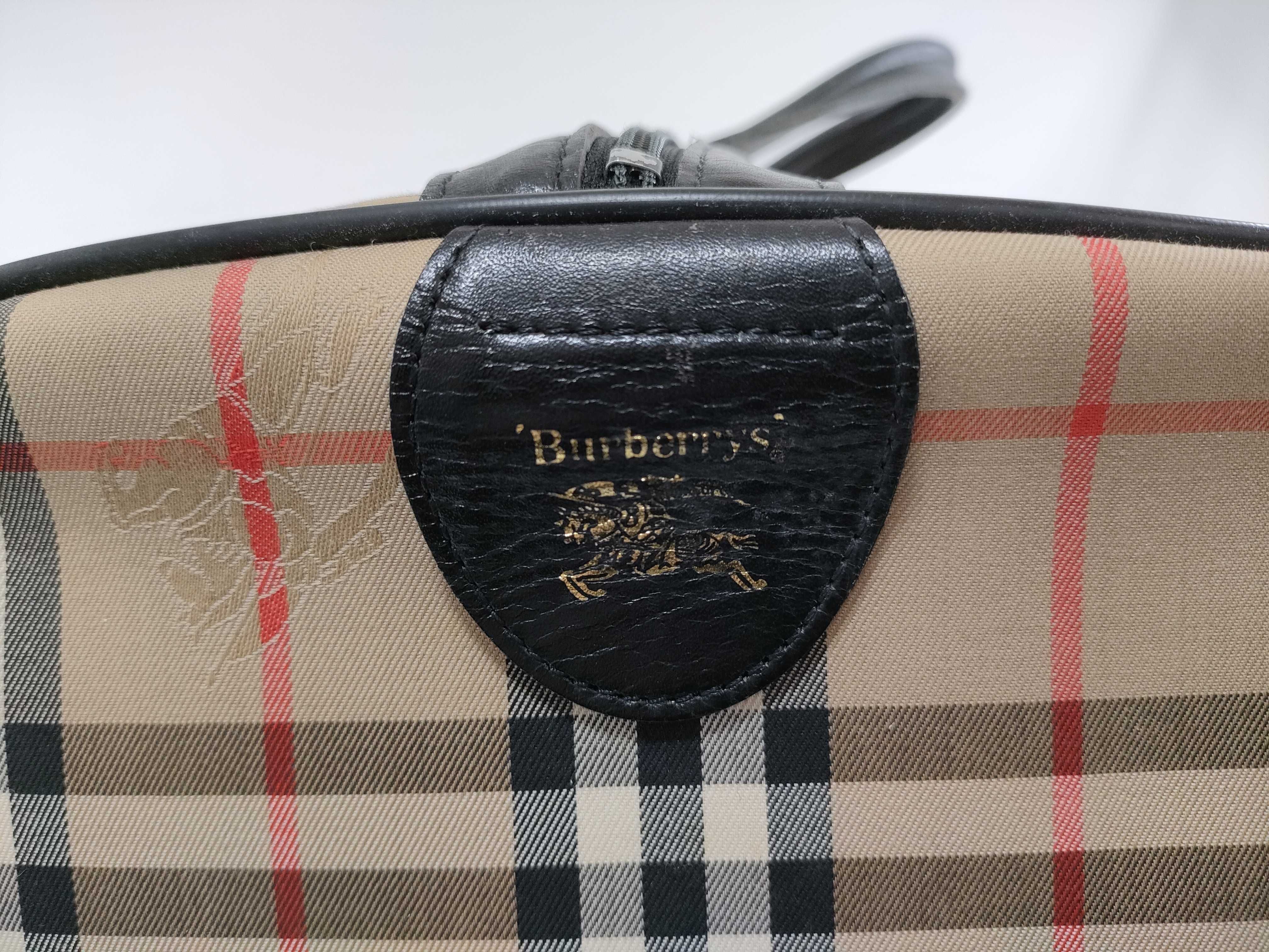 BURBERRYs Boston Bag Nova Check with Lock — view 9