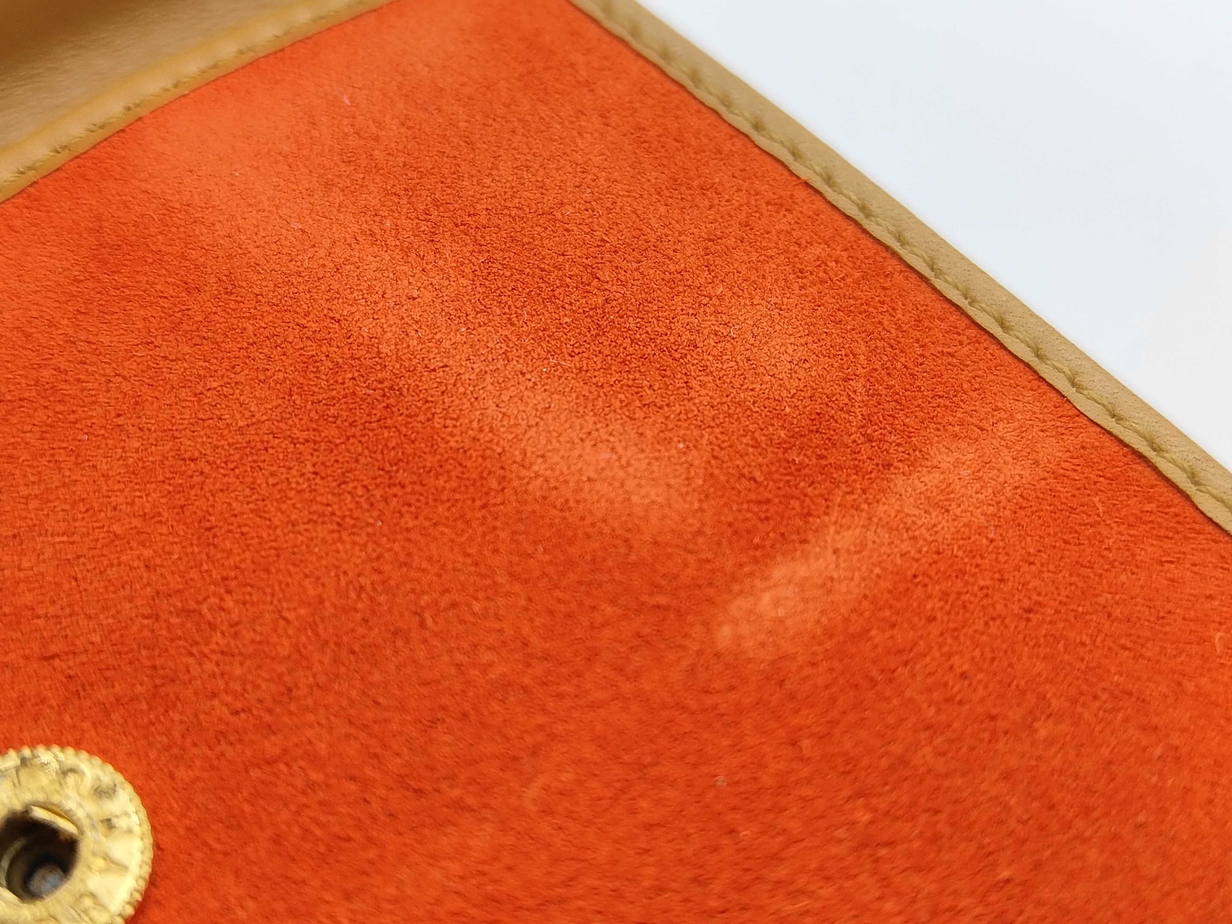 Jackie Bi-fold Wallet, Suede, Orange — view 9