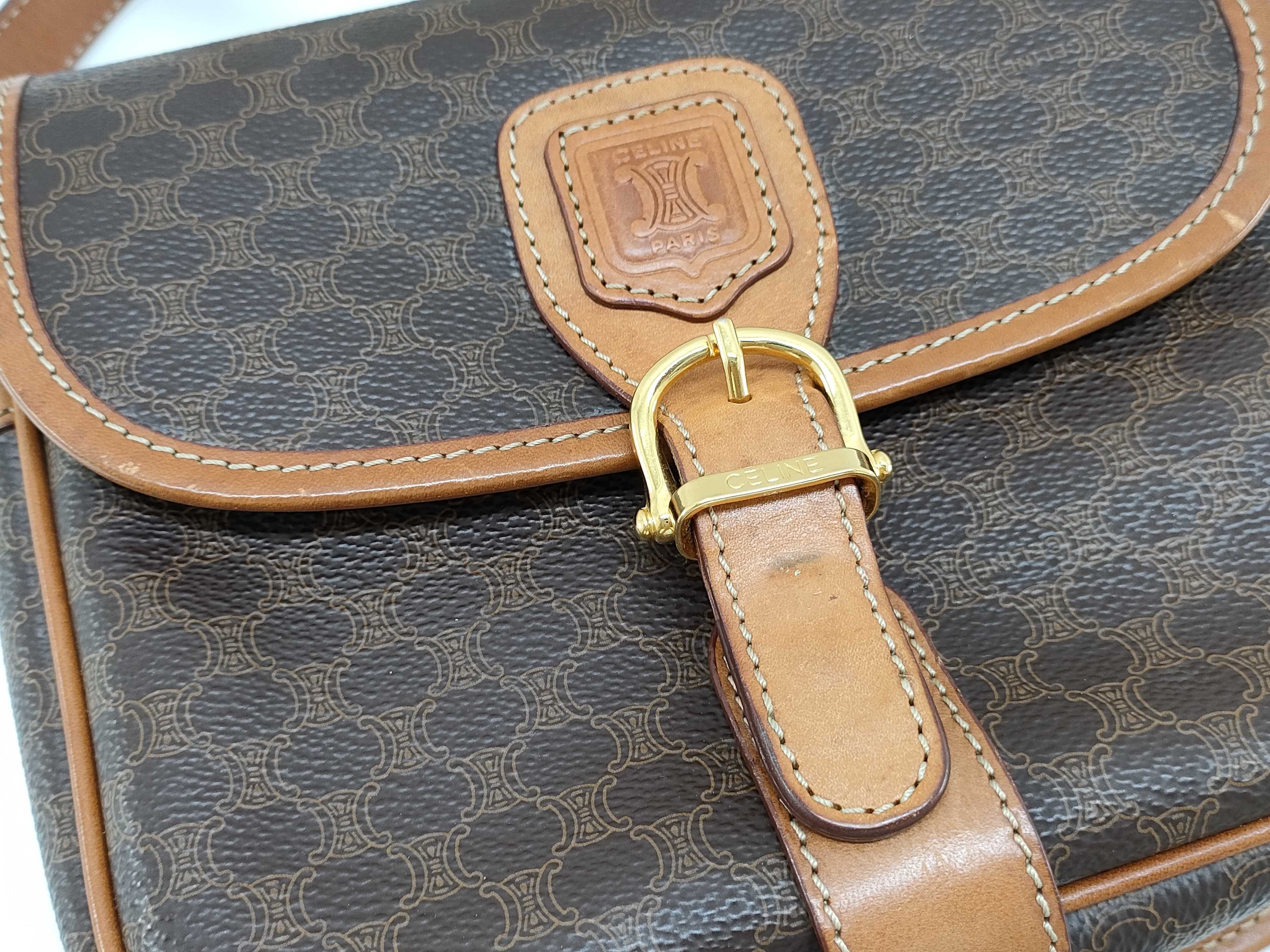 DM95 Macadam PVC Leather Shoulder Bag, Brown — view 15
