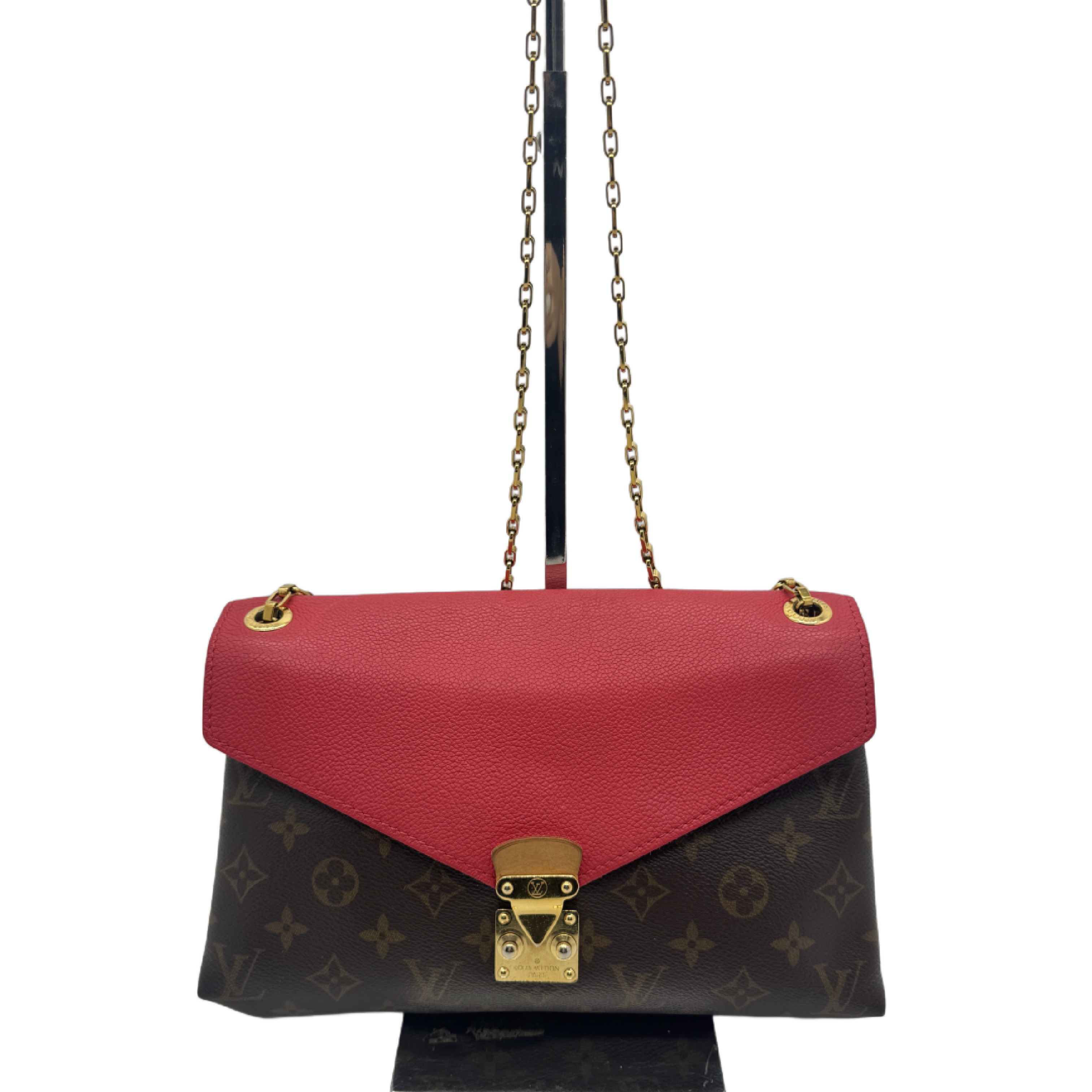 Monogram Pallas Chain Leather Chain Shoulder Bag