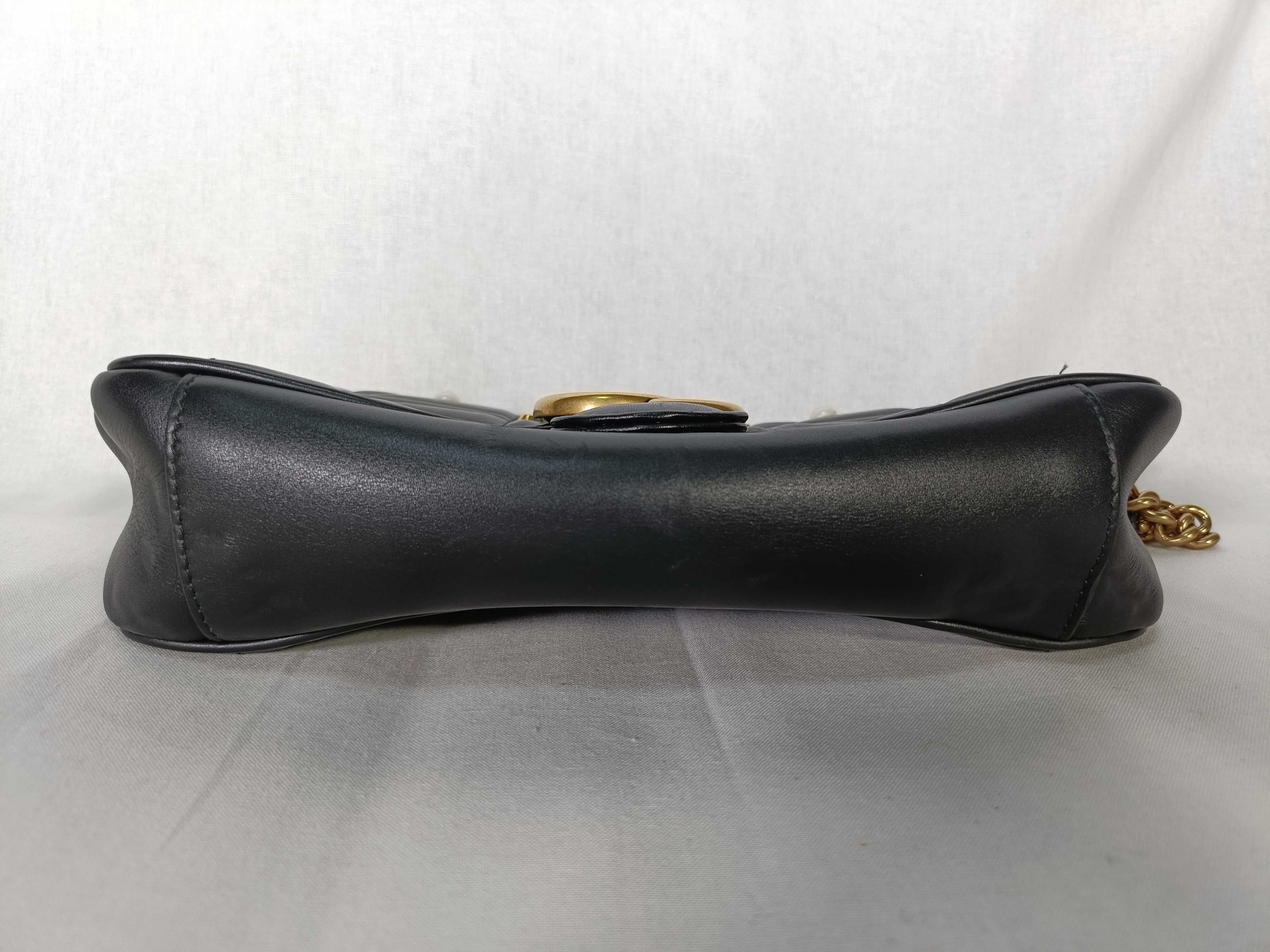 PH- Black Shoulder Bag Leather Shoulder Bag — view 3
