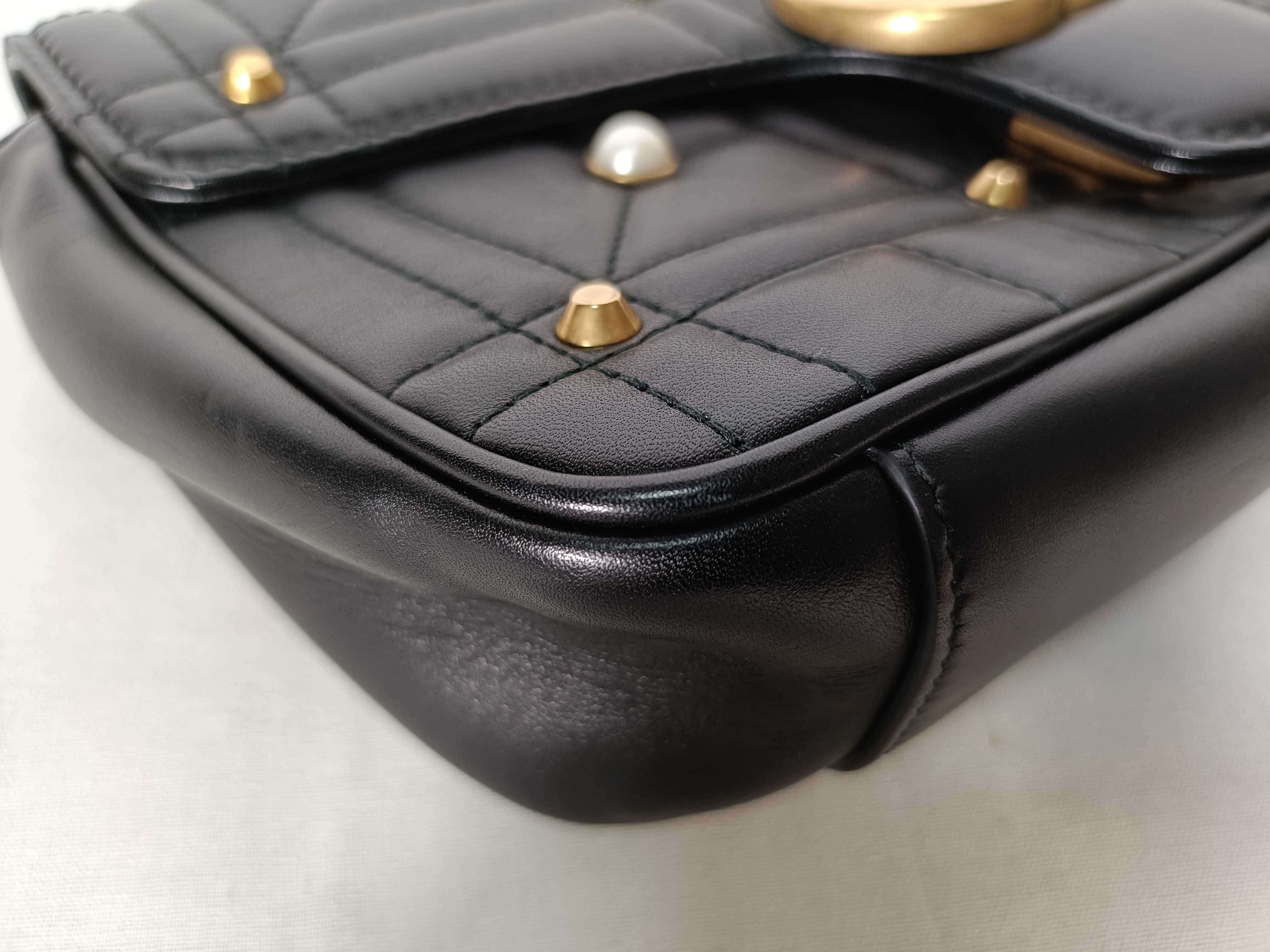 PH- Black Shoulder Bag Leather Shoulder Bag — view 4