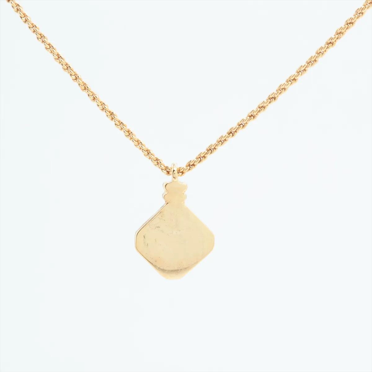CD logo necklace, GP gold. Shows signs of wear, — view 2