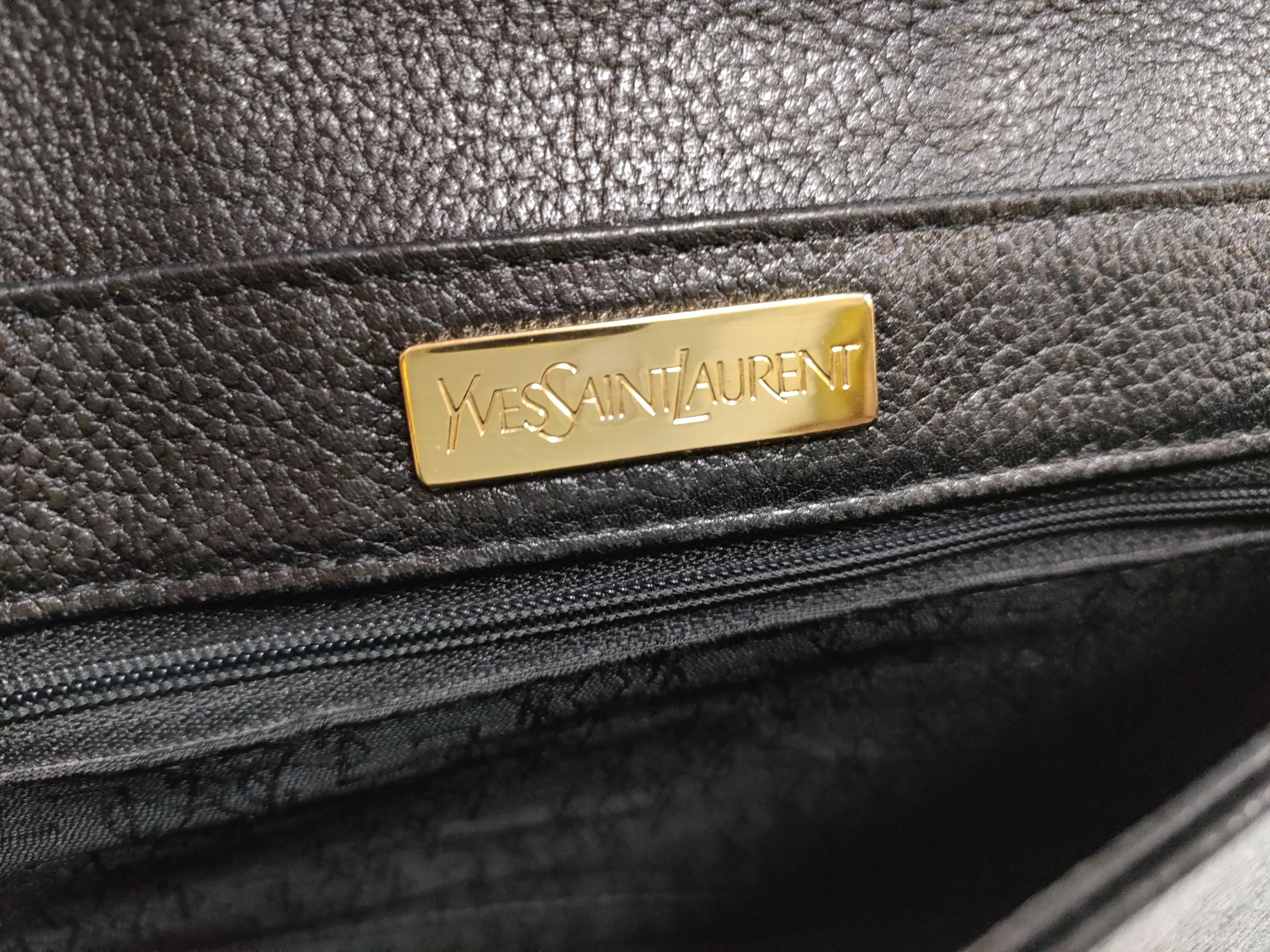 (YSL) shoulder bag, black, vintage style. — view 9