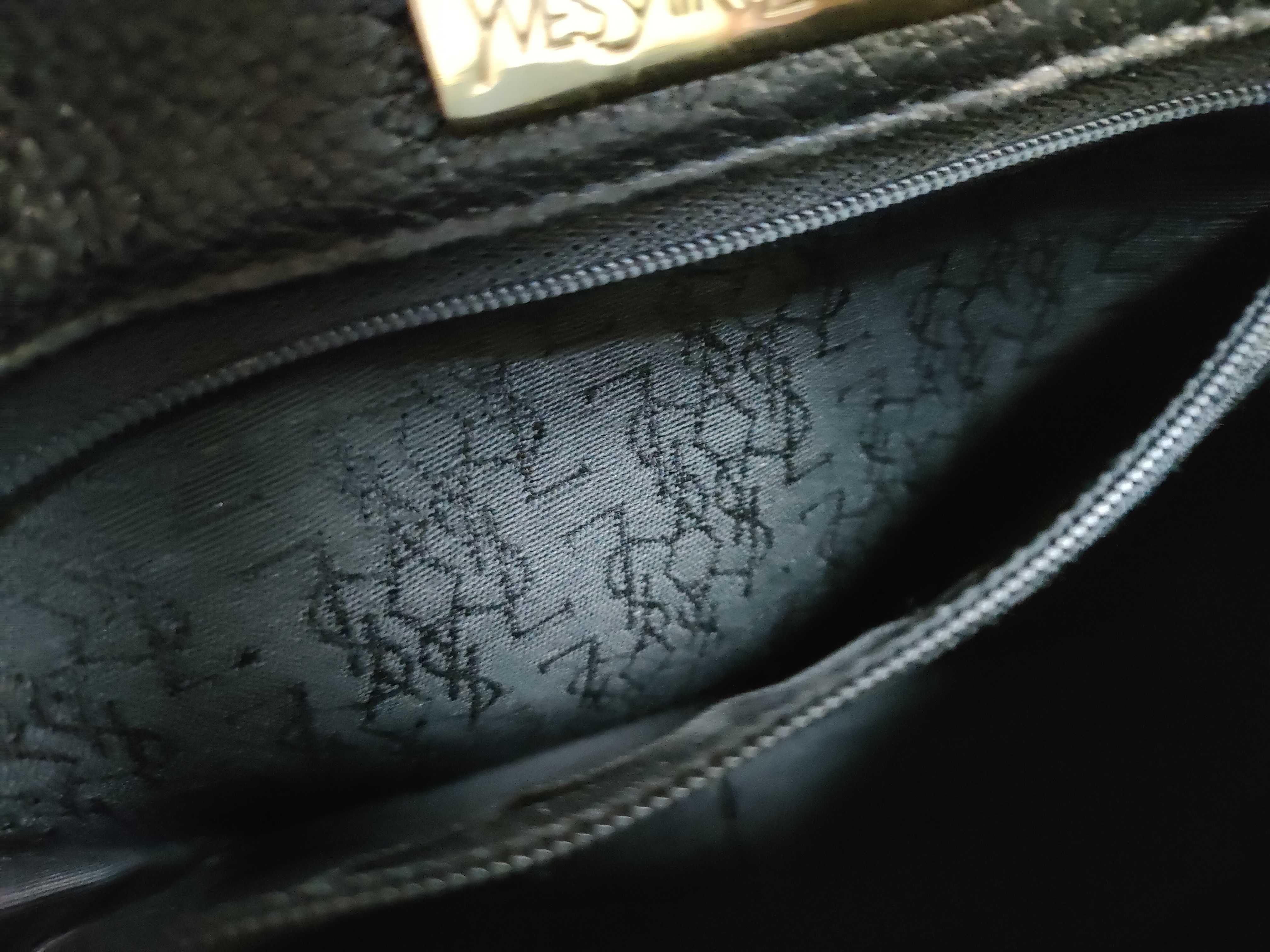 (YSL) shoulder bag, black, vintage style. — view 10