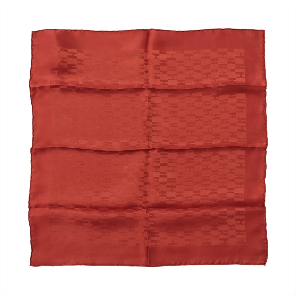 H logo scarf, silk, orange, some wear and