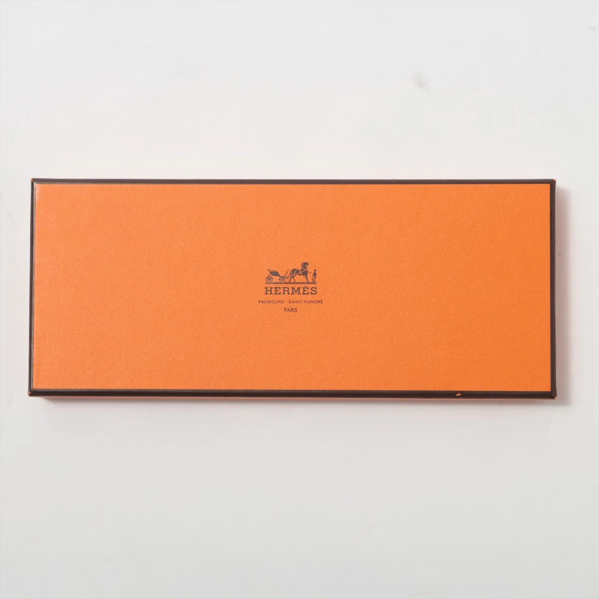 H logo scarf, silk, orange, some wear and — view 8