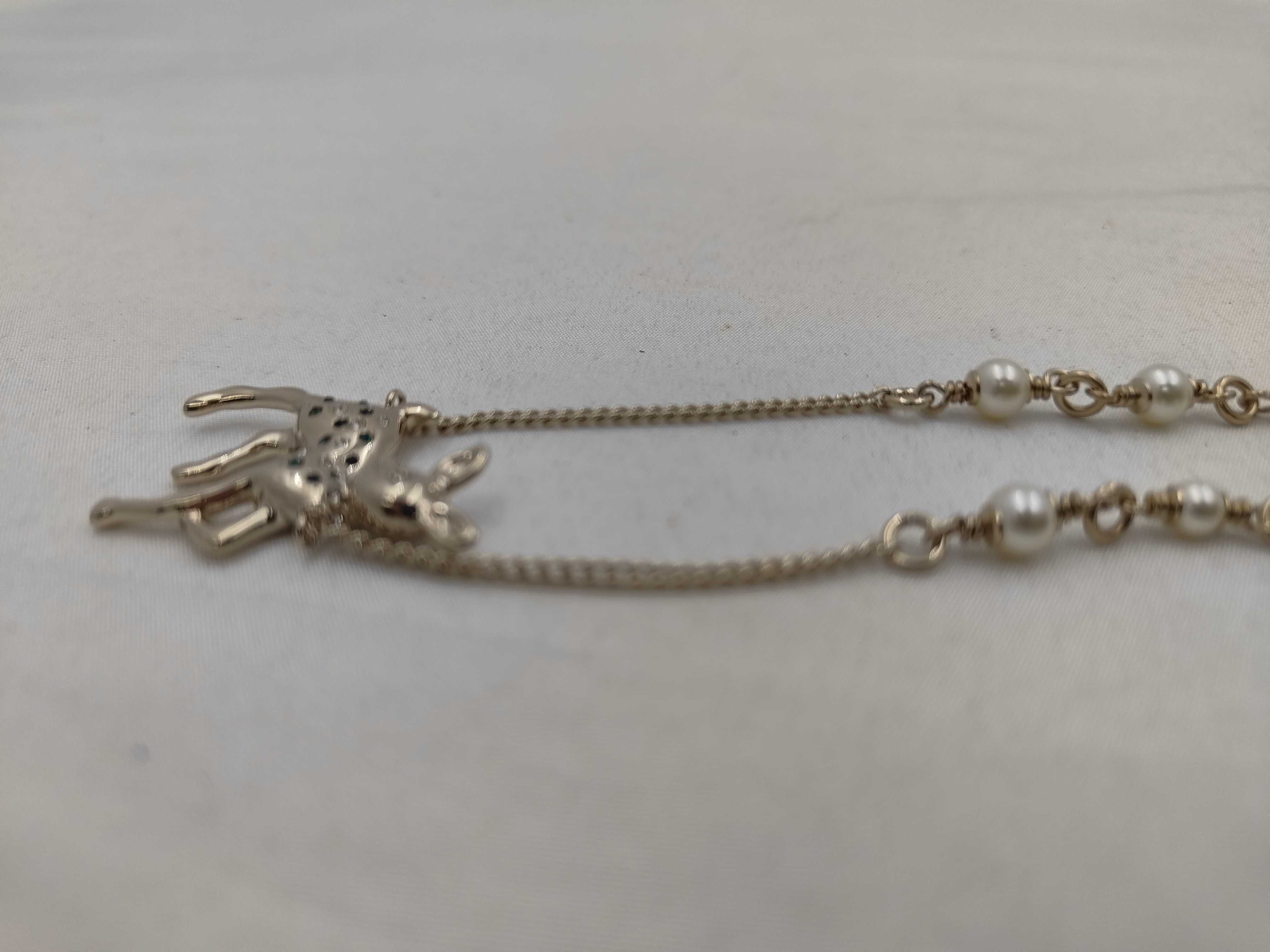 Coco Mark Bambi G26C Necklace, Rhinestone, Faux Pearl, Gold Necklace — view 2