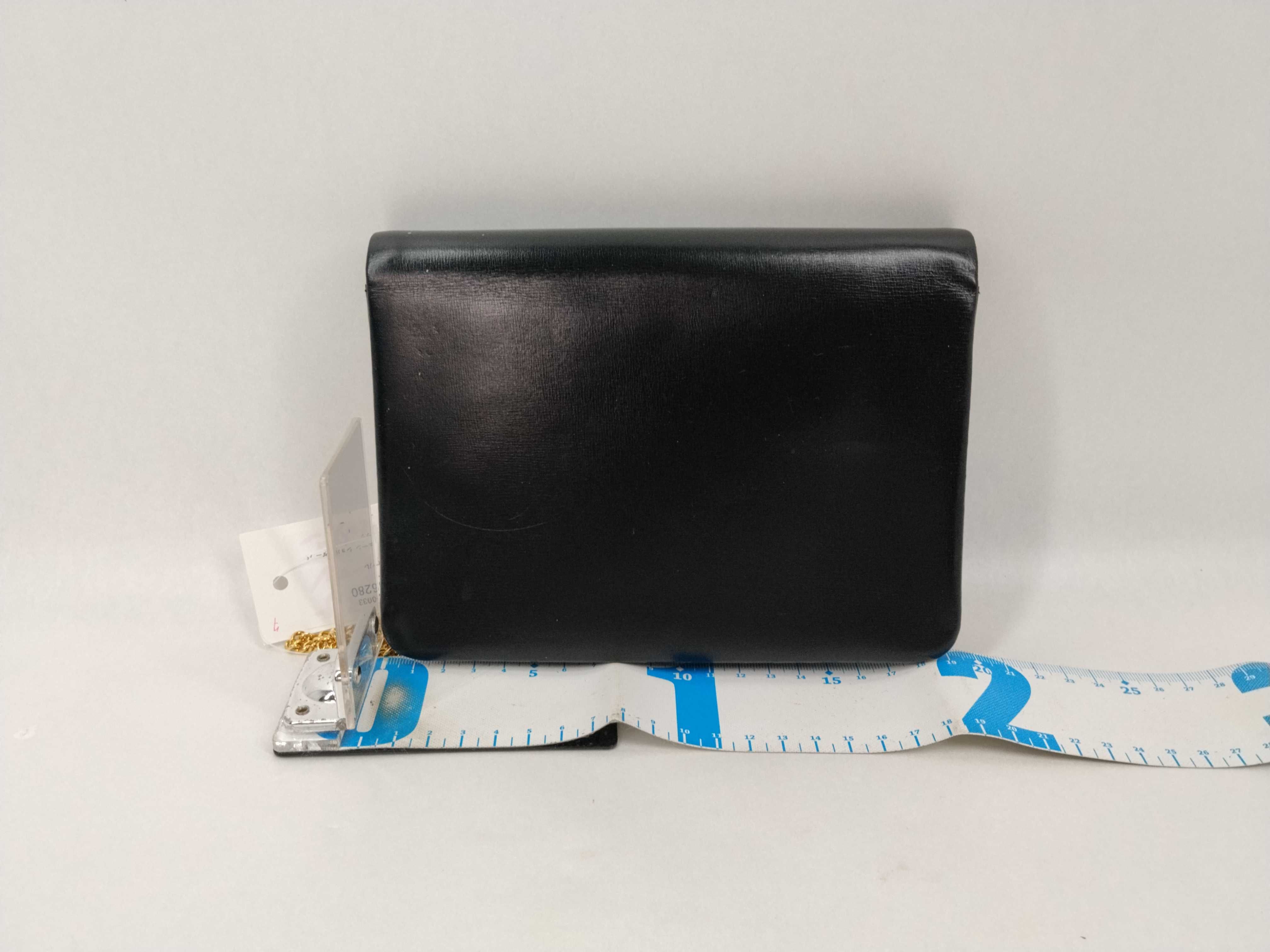 Leather Chain Shoulder Bag, Black Shoulder Bag — view 2