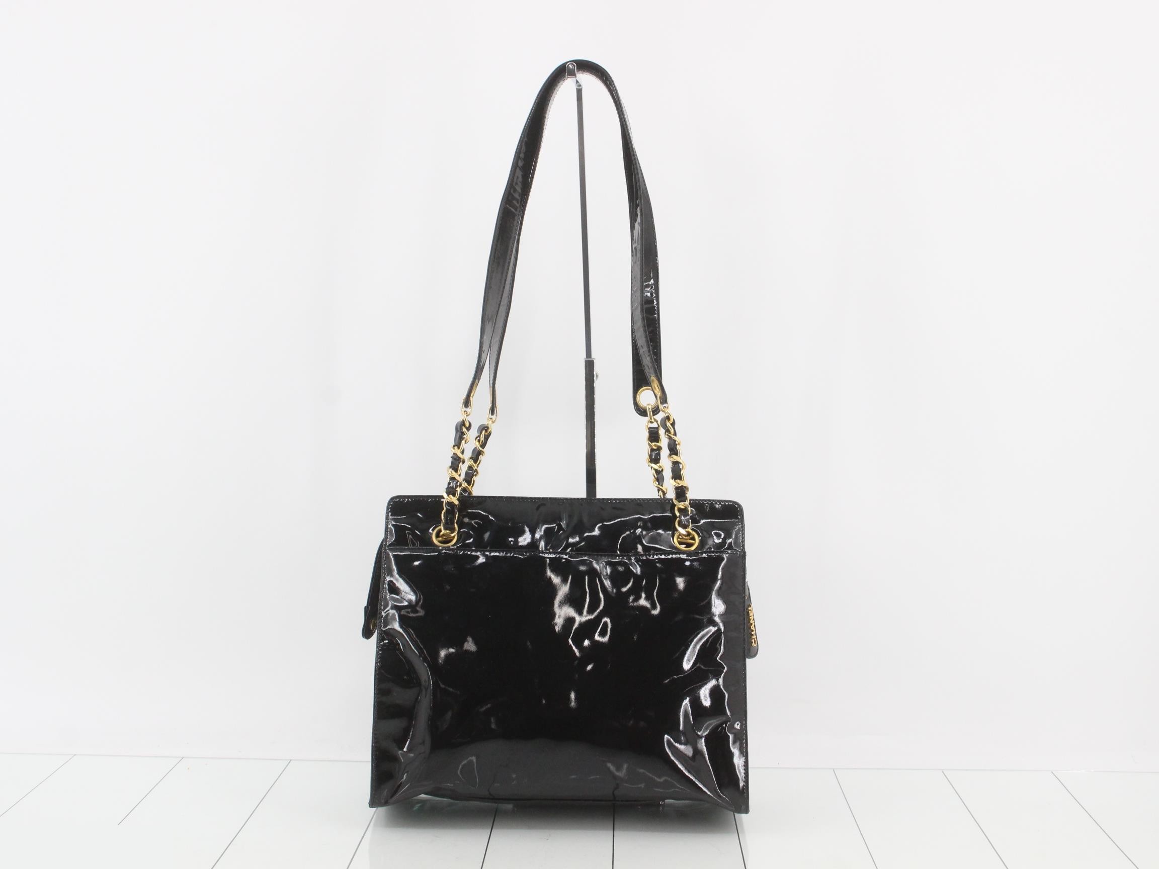 Coco Mark Enamel Chain Shoulder Bag — view 2