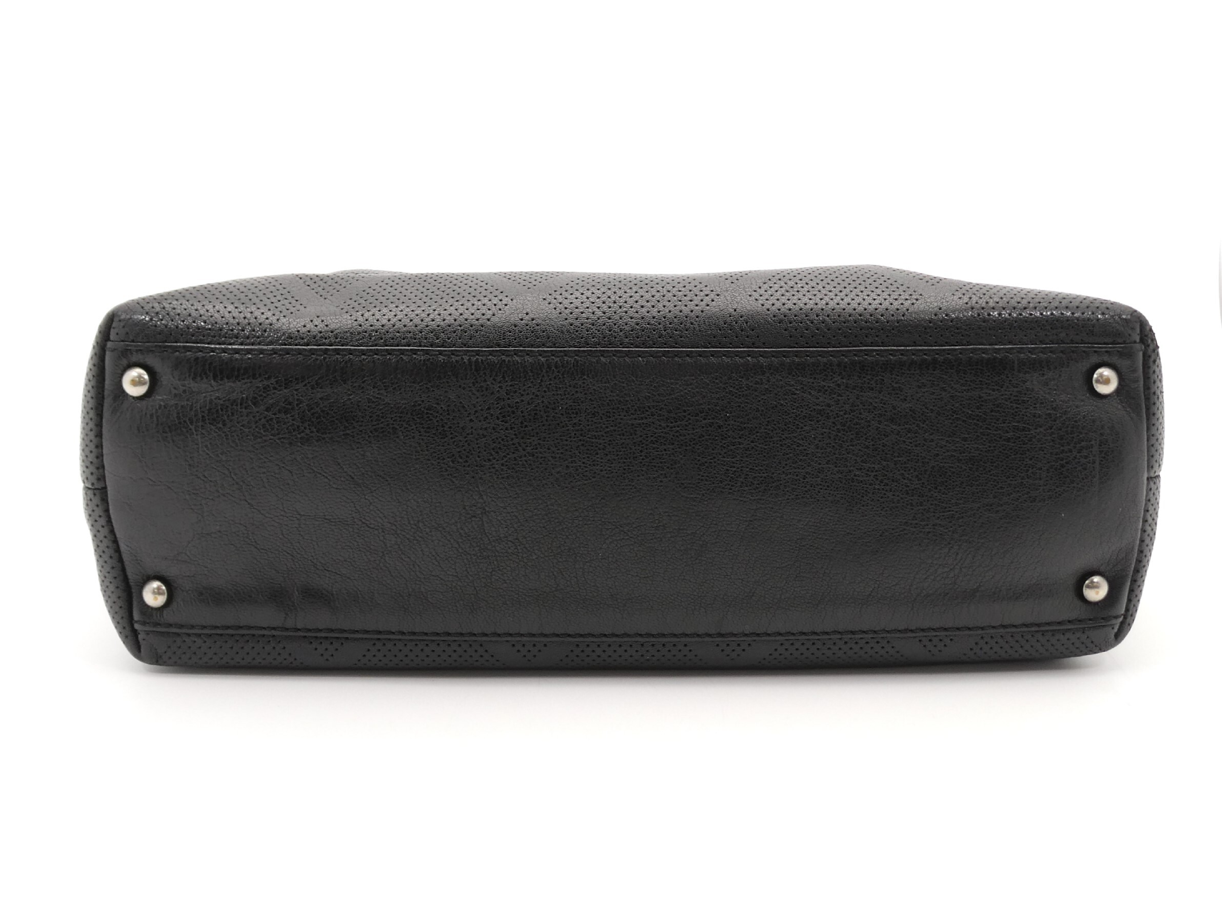 Large Coco Mark Perforated Matelassé Leather Tote Bag — view 5