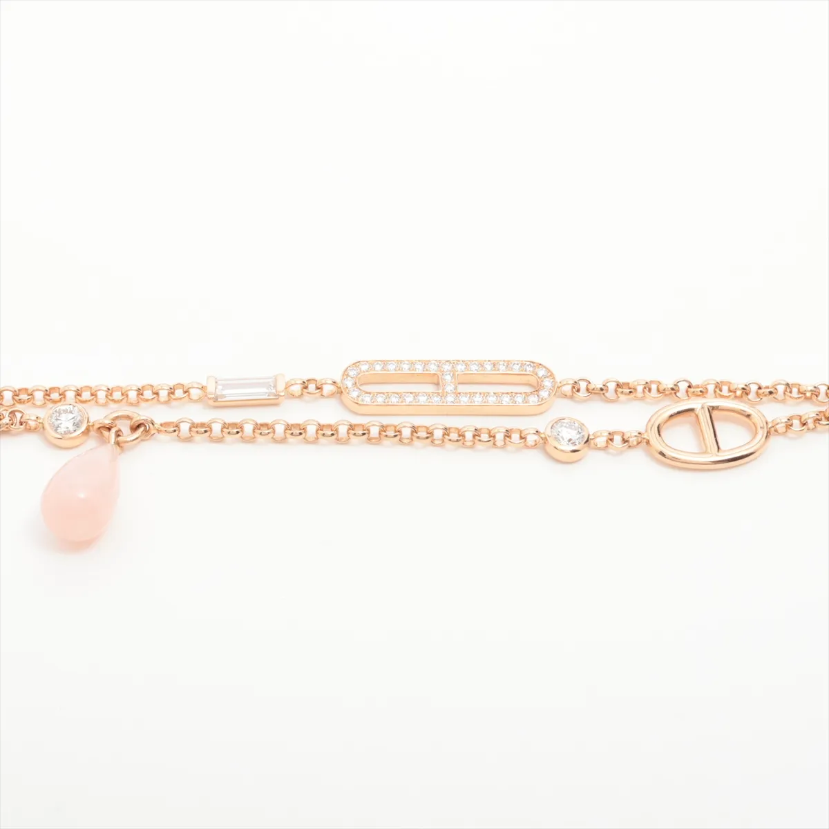 Chaine d'Ancre Chaos Colored Stone Diamond Bracelet 750 (PG) 8.5g 0.82 SH 23AI472003 Minor chips on stones, — view 2