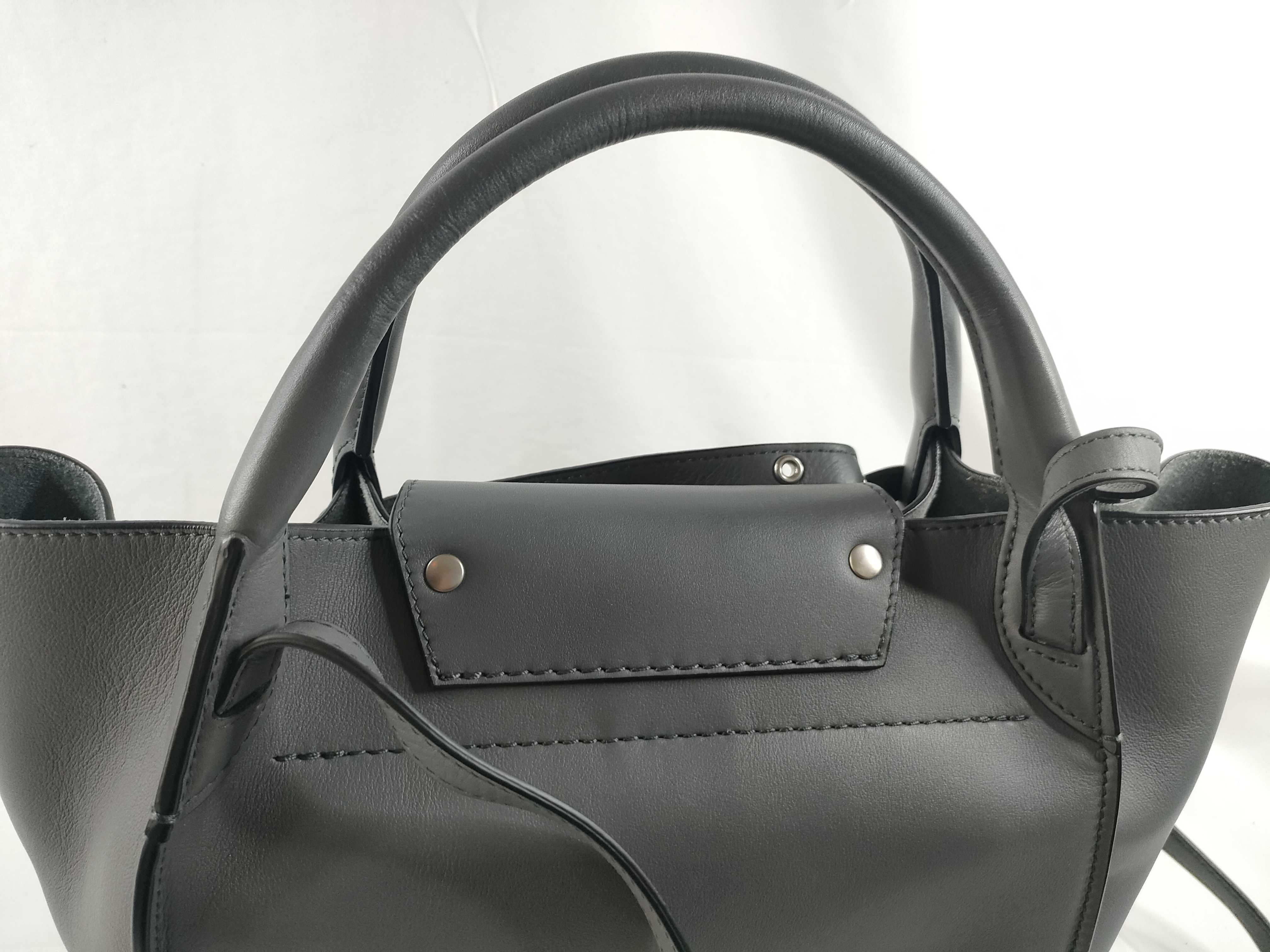 Big Bag Small 2-Way Shoulder Tote Bag Gray Tote Bag — view 6