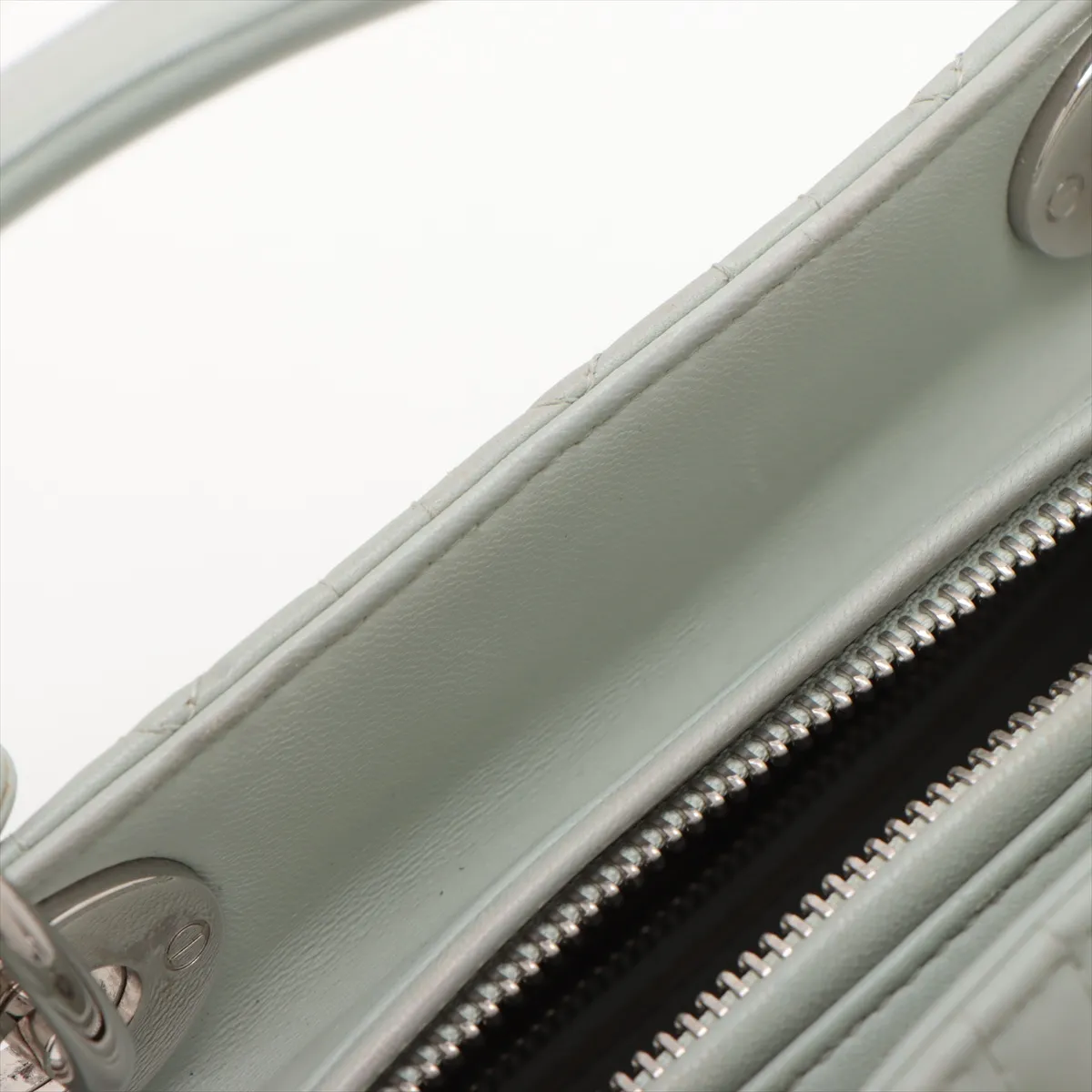 Lady Dior Cannage Leather 2WAY Handbag Green — view 15