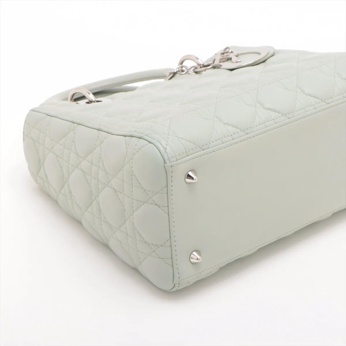 Lady Dior Cannage Leather 2WAY Handbag Green — view 4