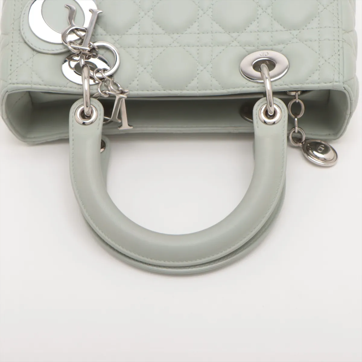 Lady Dior Cannage Leather 2WAY Handbag Green — view 5