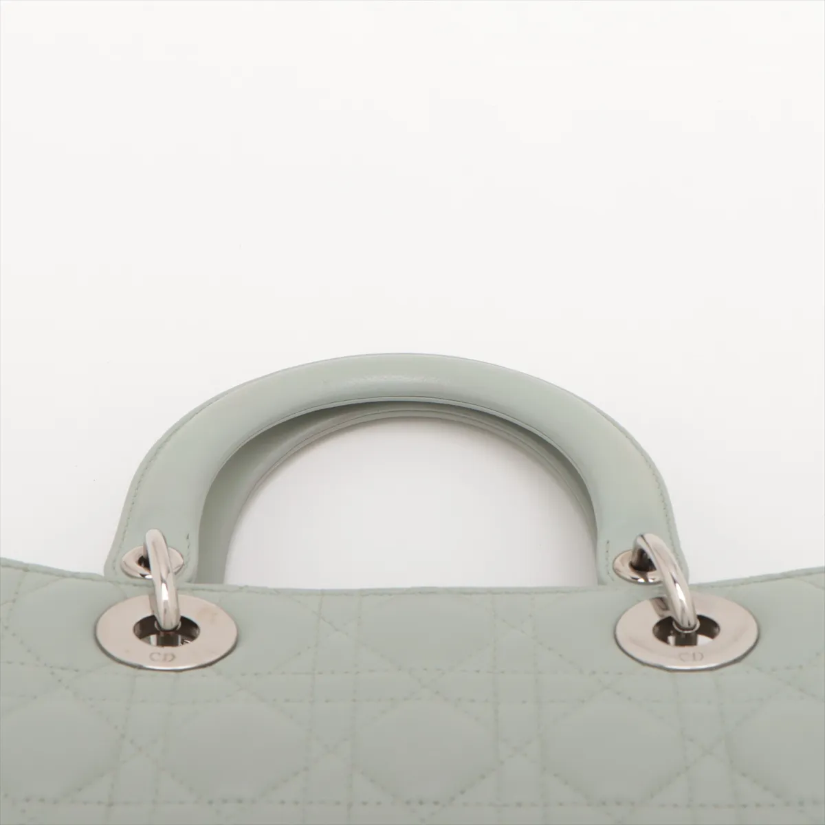 Lady Dior Cannage Leather 2WAY Handbag Green — view 6