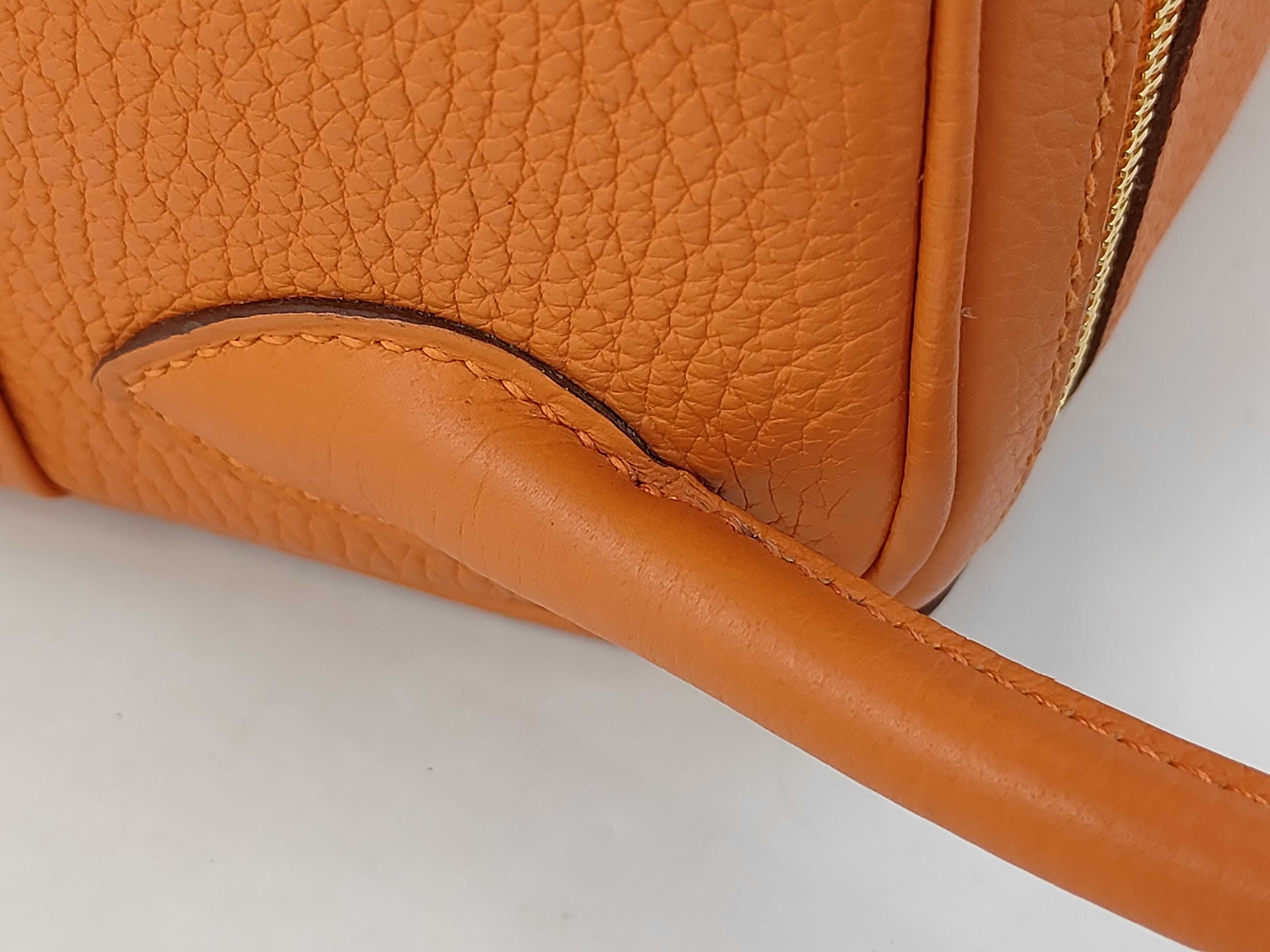 Lindy 26 Taurillon Clemence Orange 2-way Handbag with X Stamp — view 7