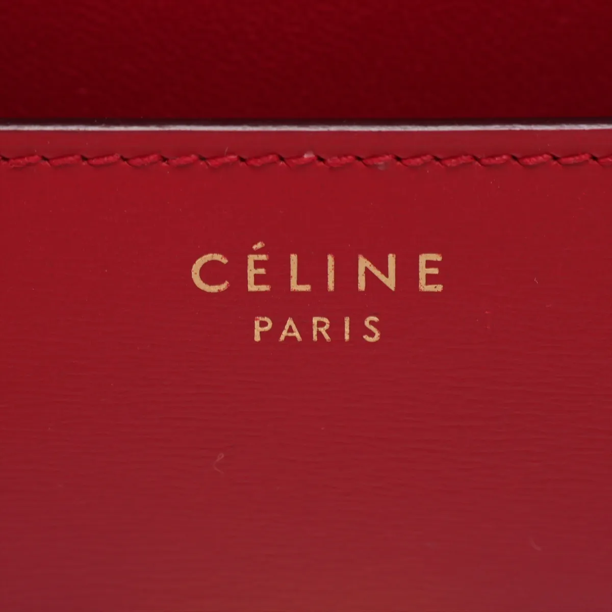 Classic Box Leather Shoulder Bag, Red — view 11