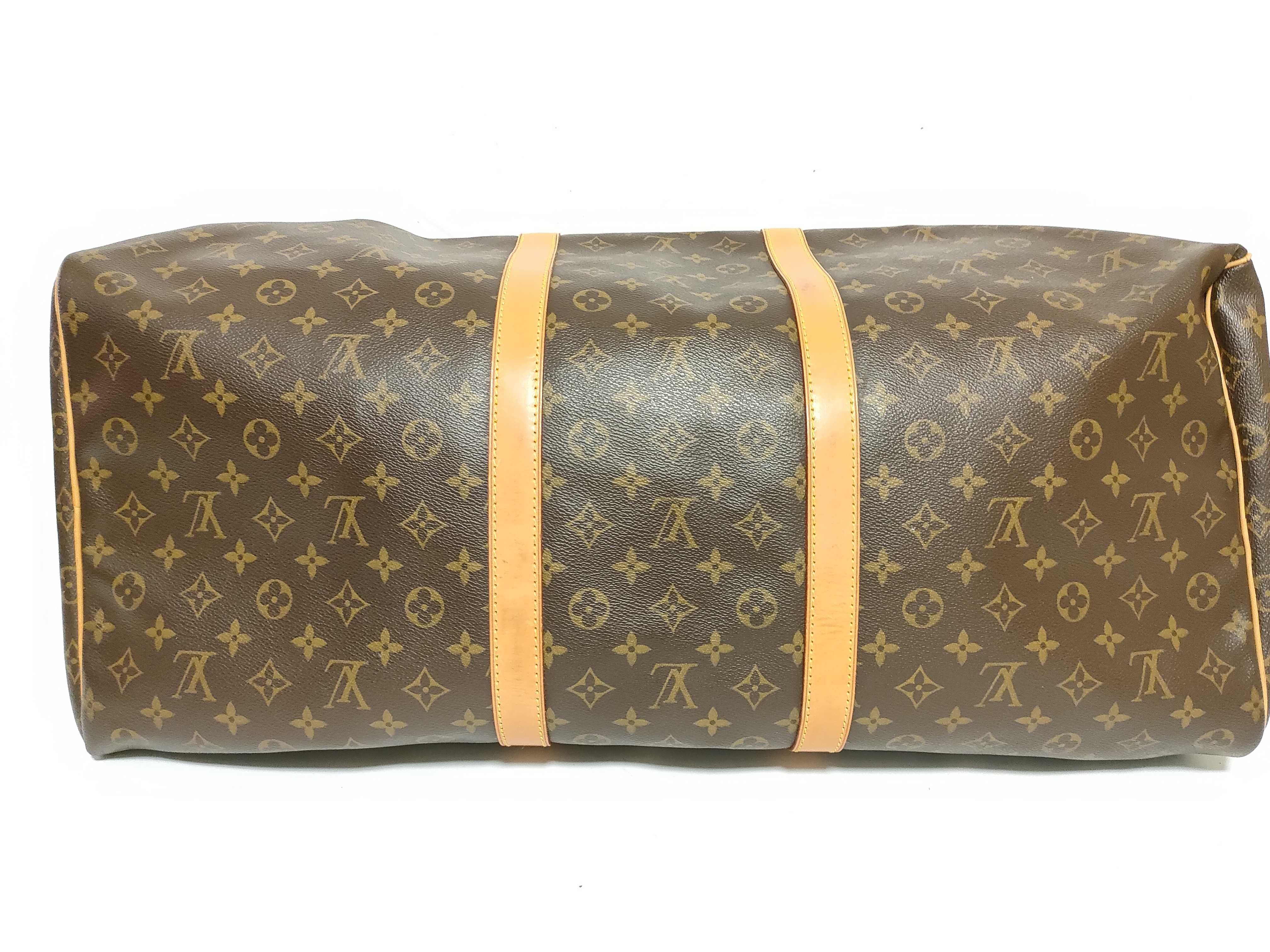 Monogram Keepall 60 M41422 MI1920 Brown Boston Bag — view 8