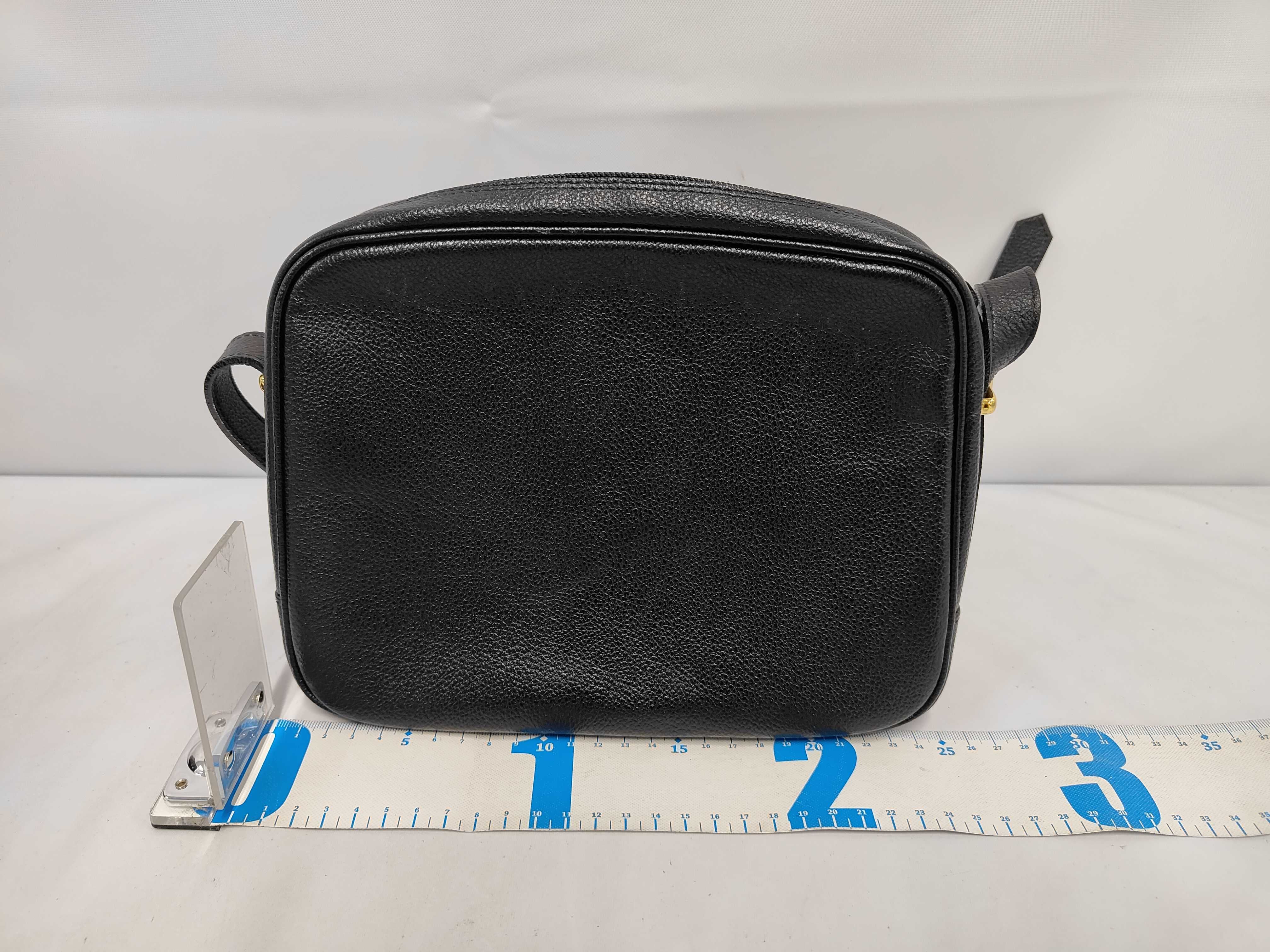 Leather Black Logo Plate Shoulder Bag — view 2