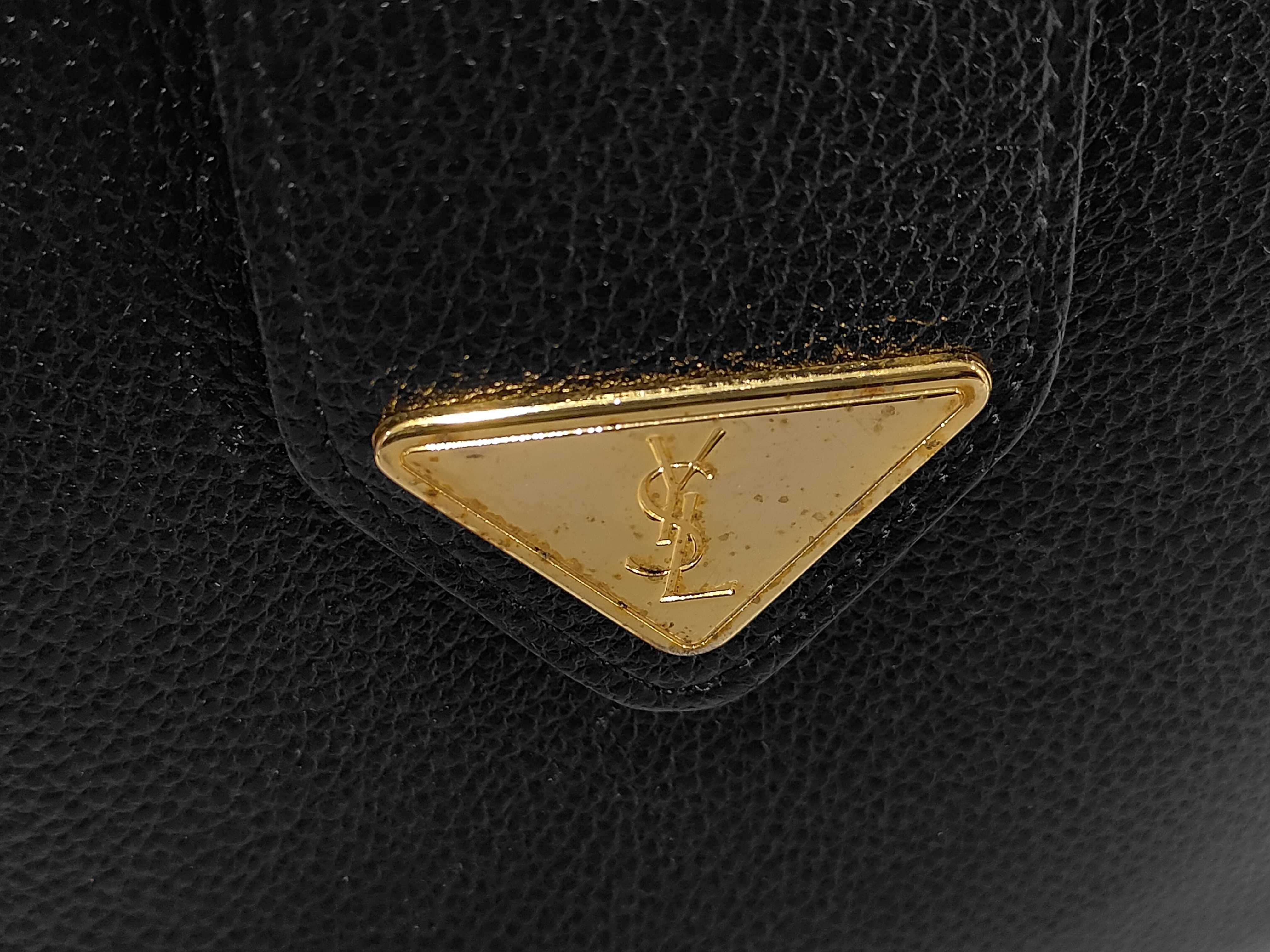 Leather Black Logo Plate Shoulder Bag — view 13