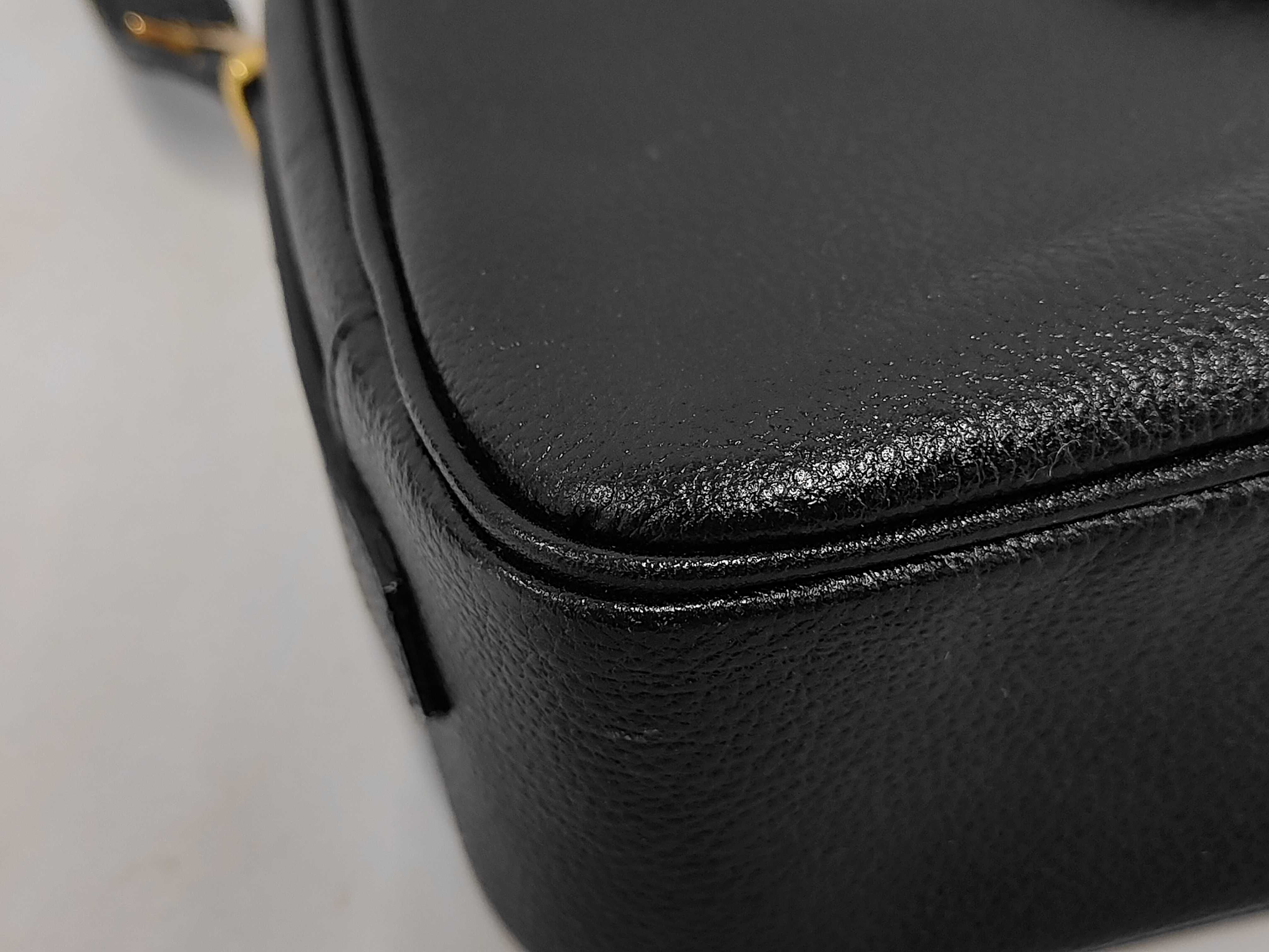 Leather Black Logo Plate Shoulder Bag — view 4