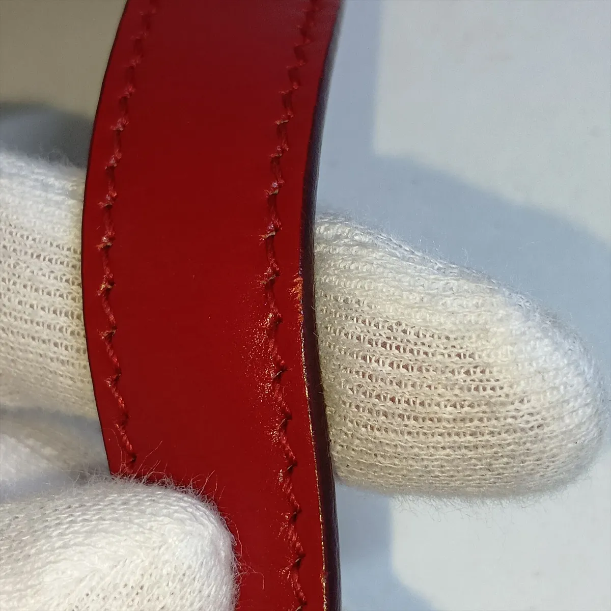 Classic Box Leather Shoulder Bag, Red — view 14