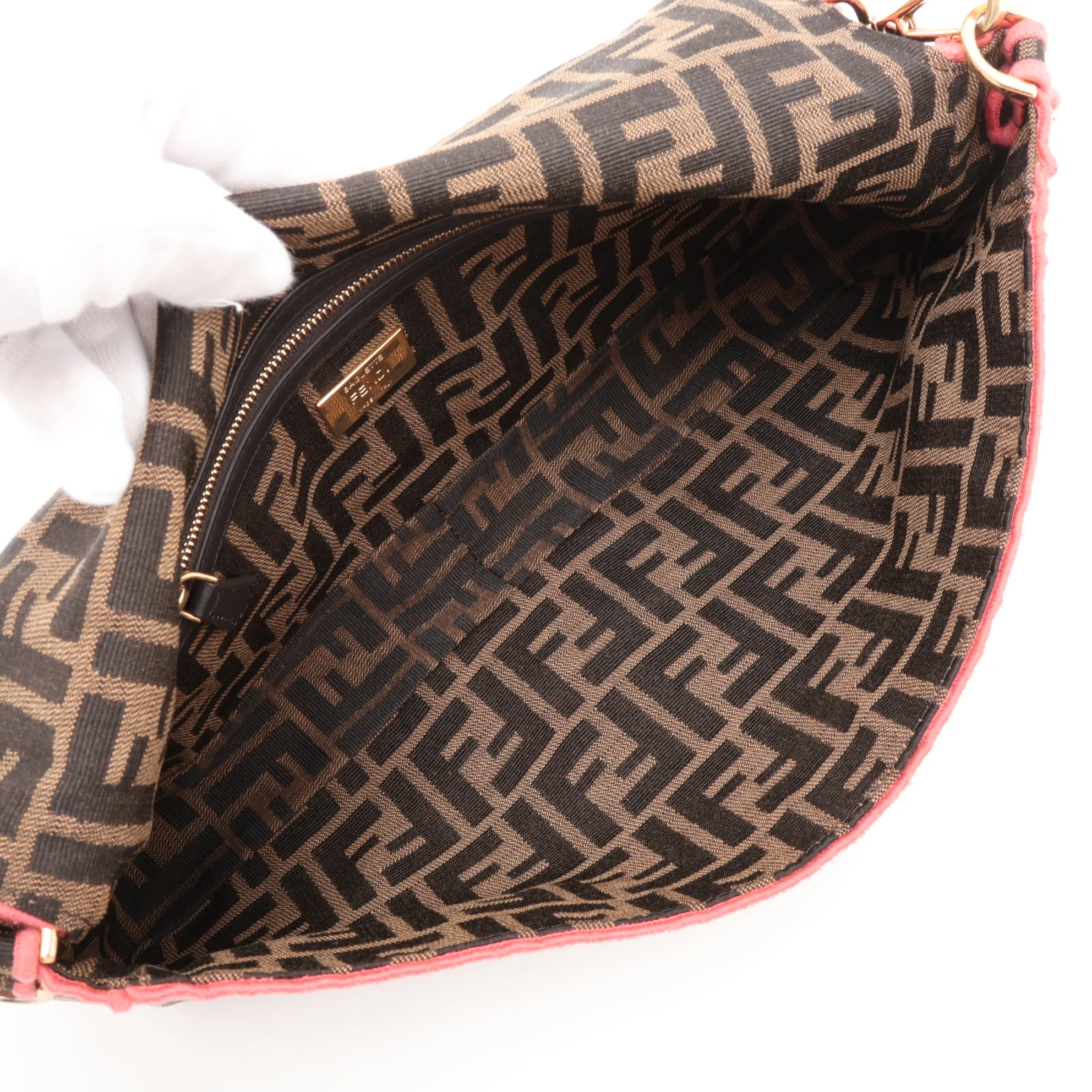 Zucca Mamma Bucket 8BR771 Canvas 2-Way Shoulder Bag Brown — view 8