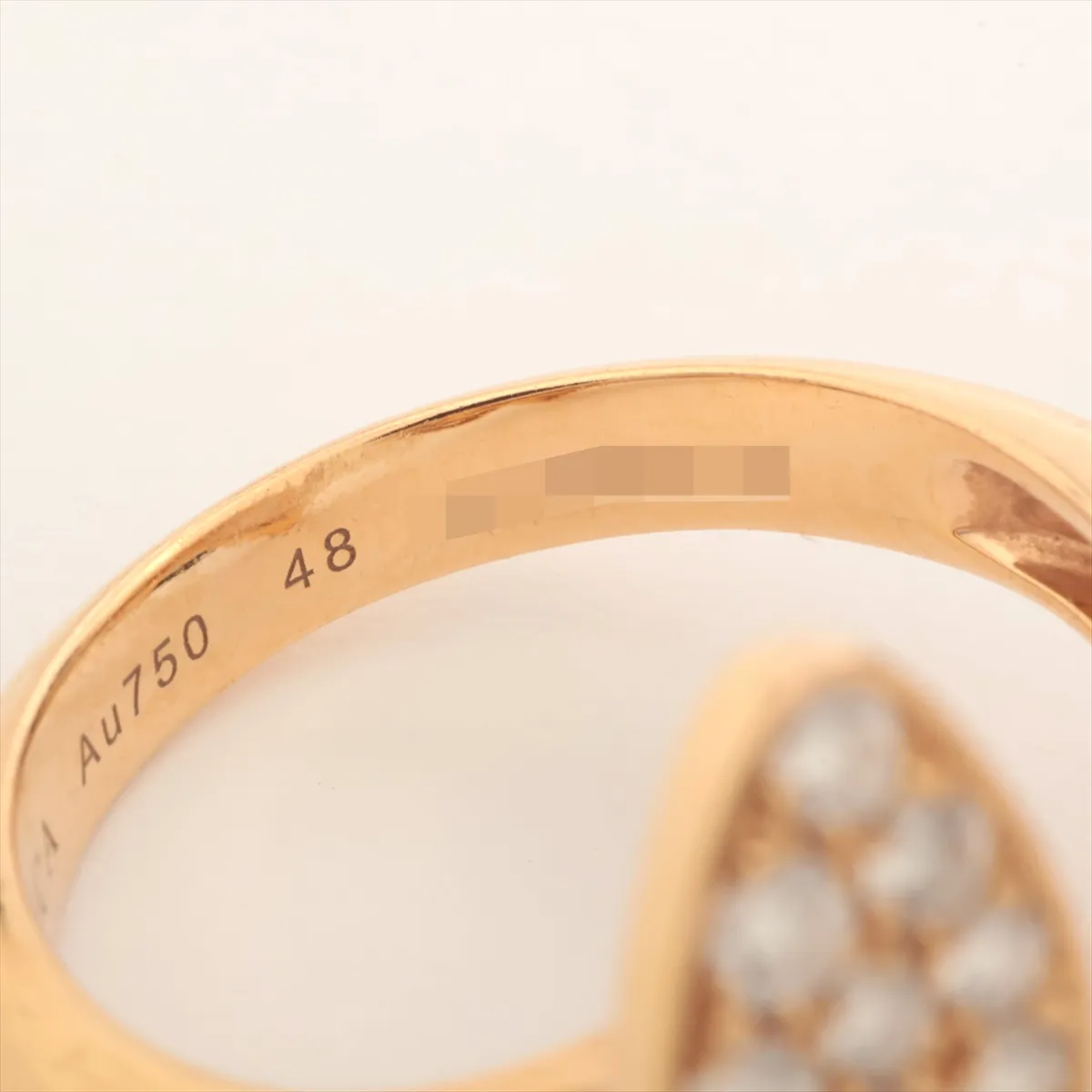 de Papillon Entre Les Door Shell Diamond Ring 750(PG×WG) 7.7g 48 JE393010 Shell — view 4